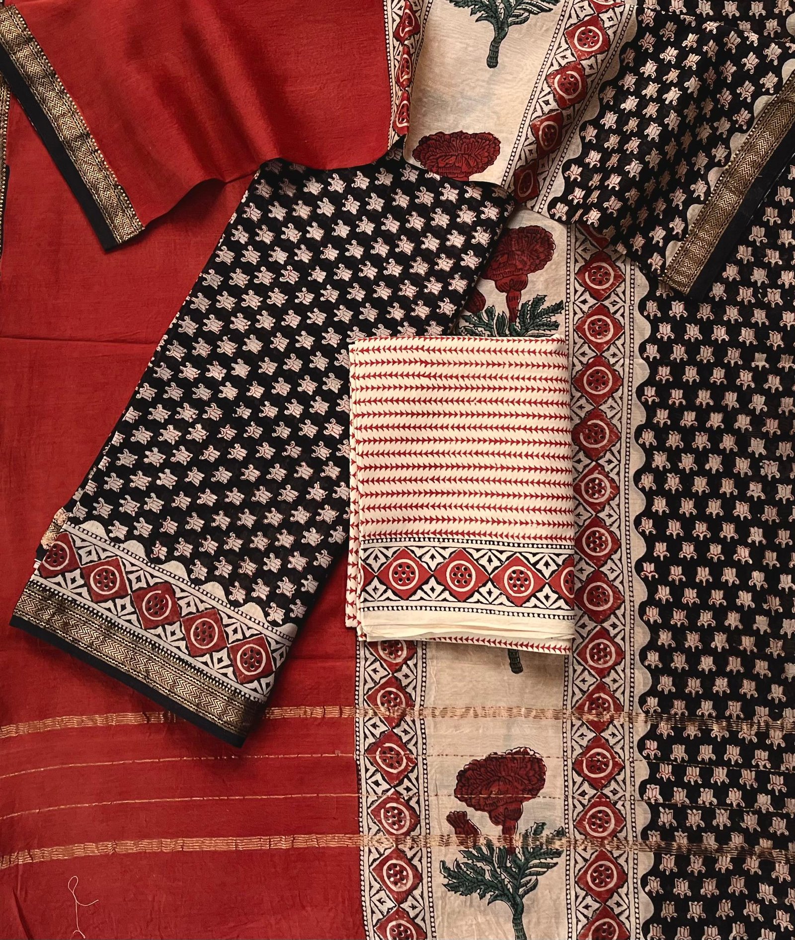 Maheshwari Printed Suit Set