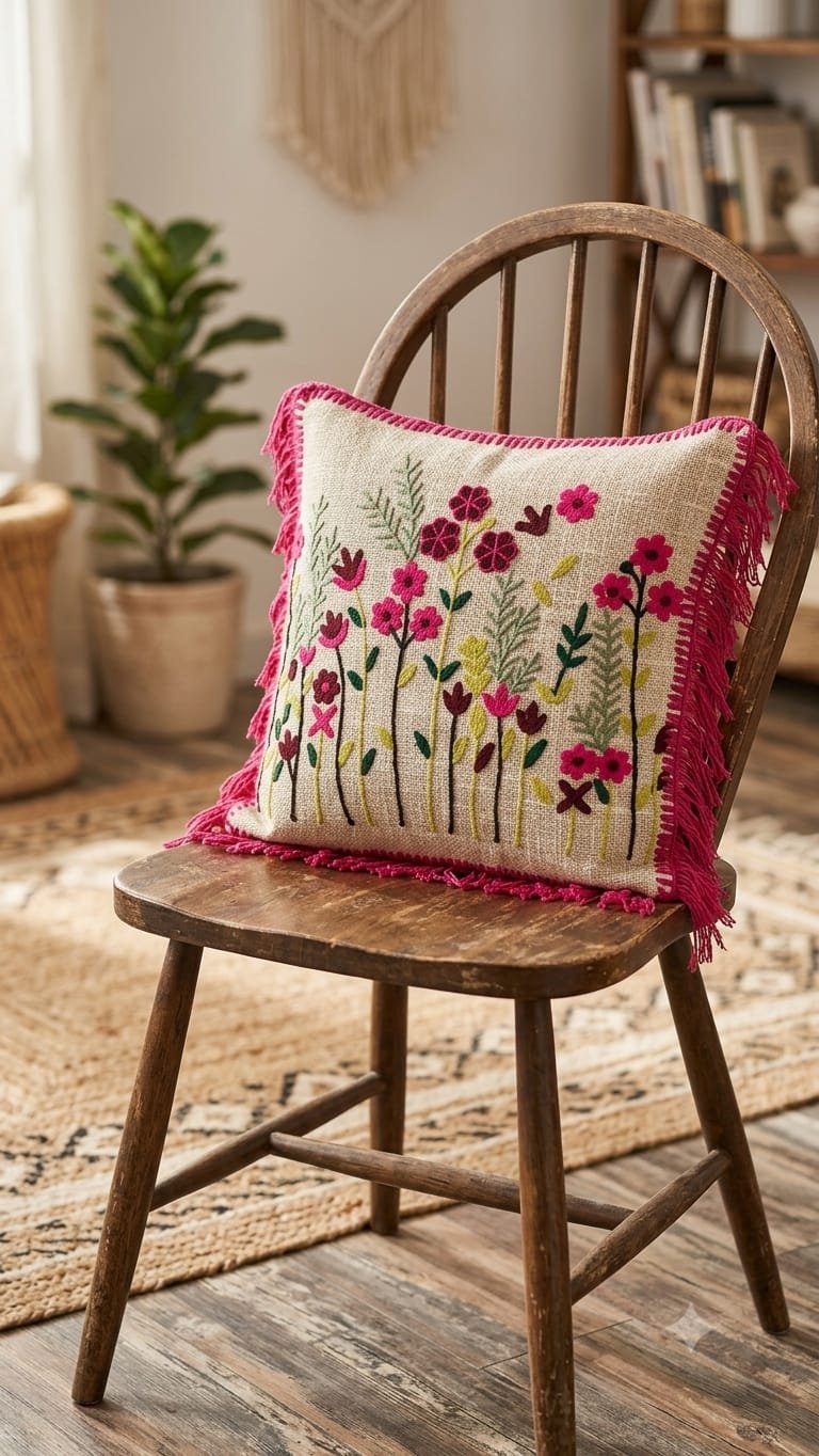 Cotton Embroidered Cushion Covers Set of 5