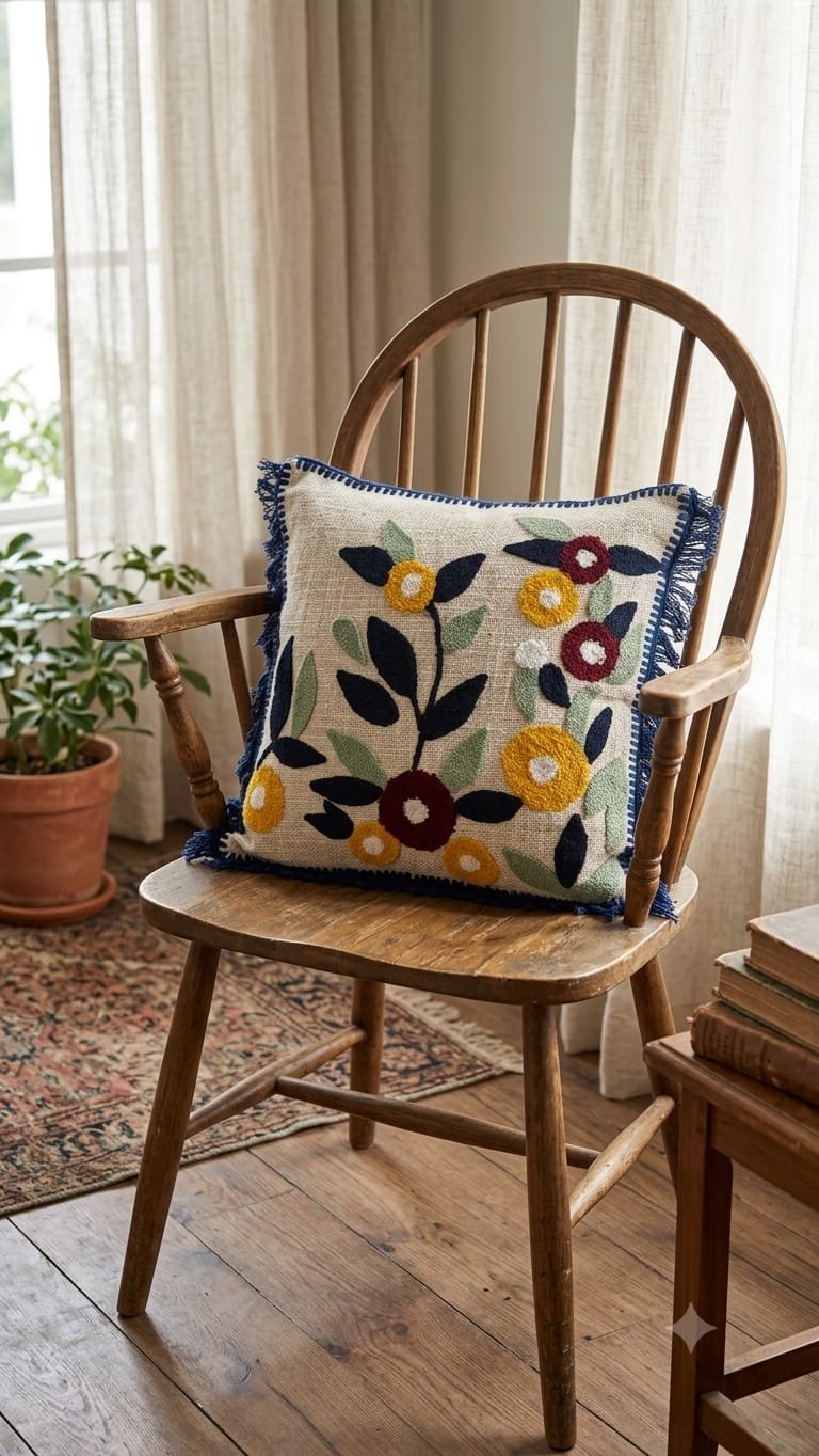 Cotton Embroidered Cushion Covers Set of 5