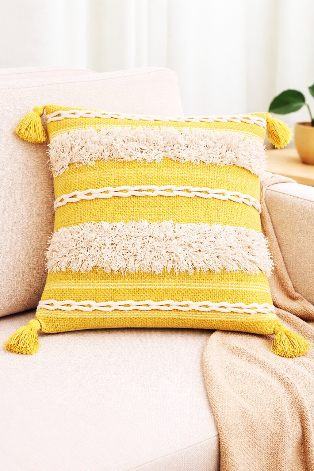 Boho style Cotton cushion cover Set of 5