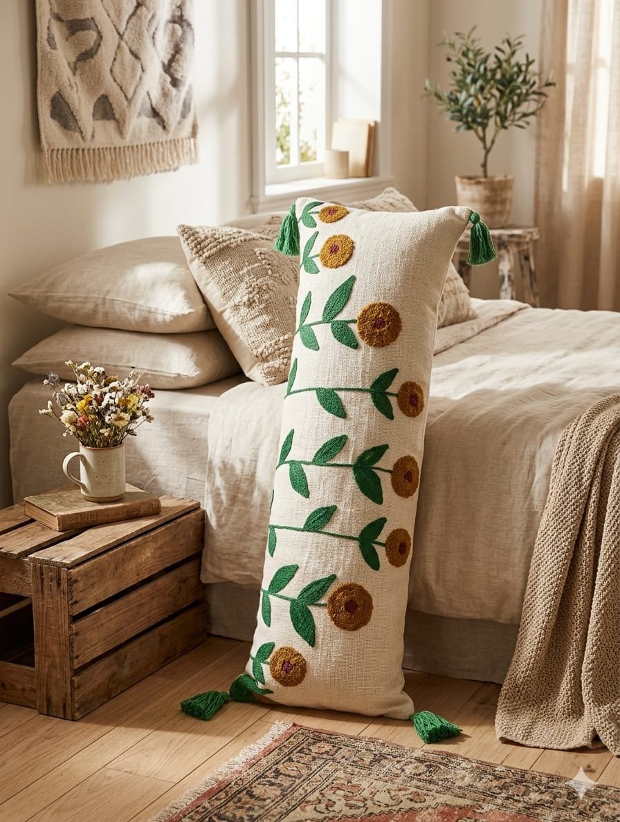 Cotton Embroidered Lumber with Filler