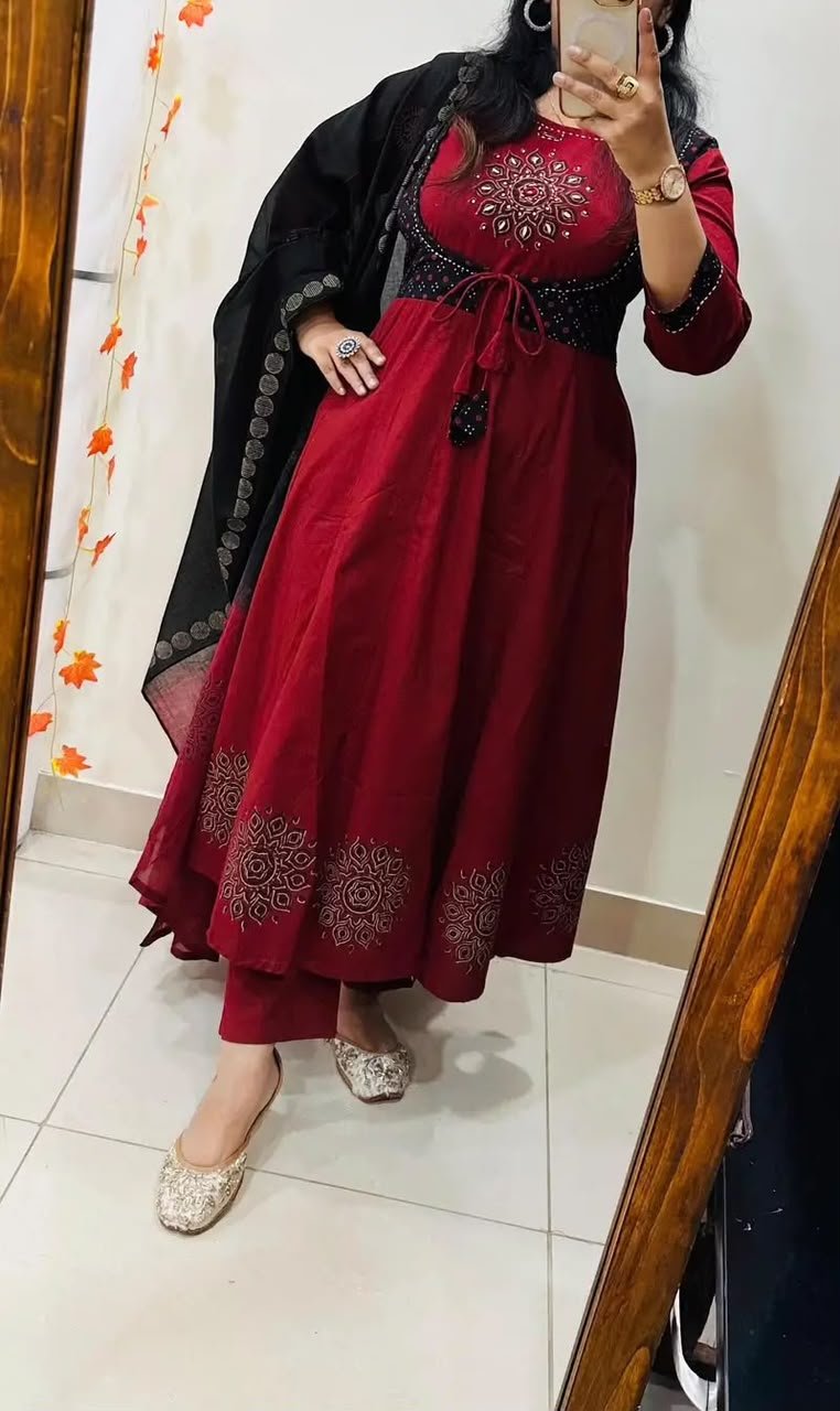 Cotton Embroidered Stitched Suit Set