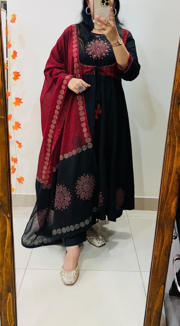 Cotton Embroidered Stitched Suit Set
