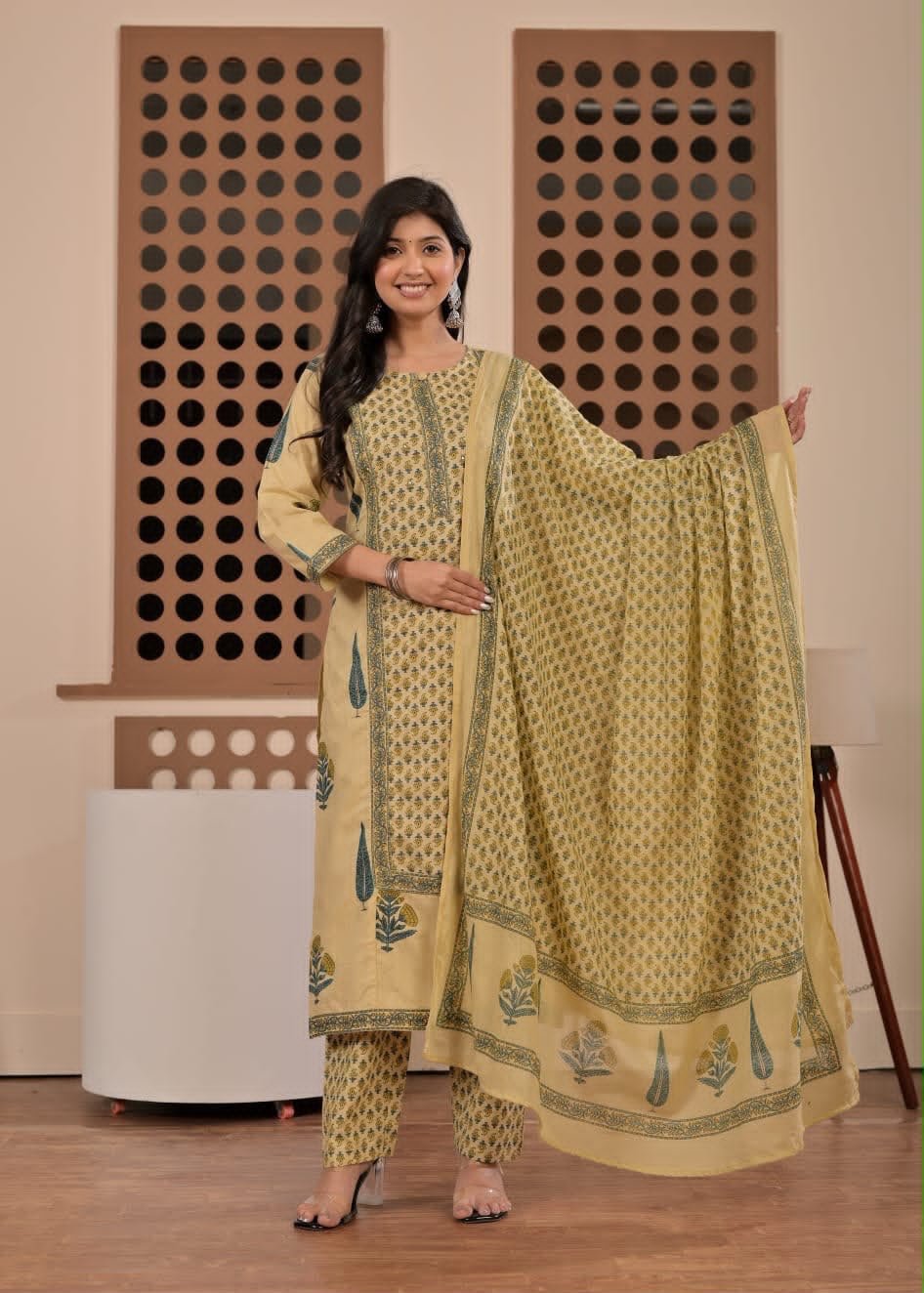 Cotton Printed Stitched Suit Set