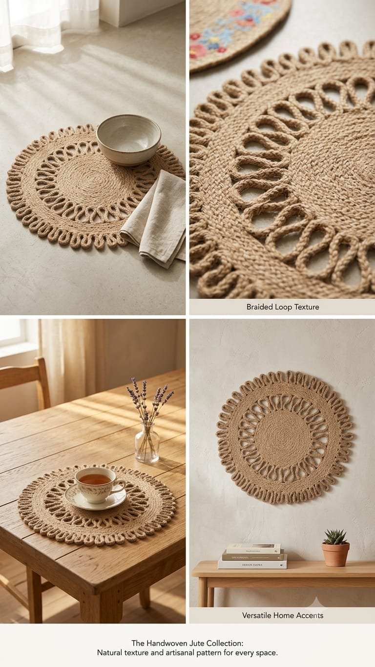 Cotton & Jute Hand Crafted Table Mat