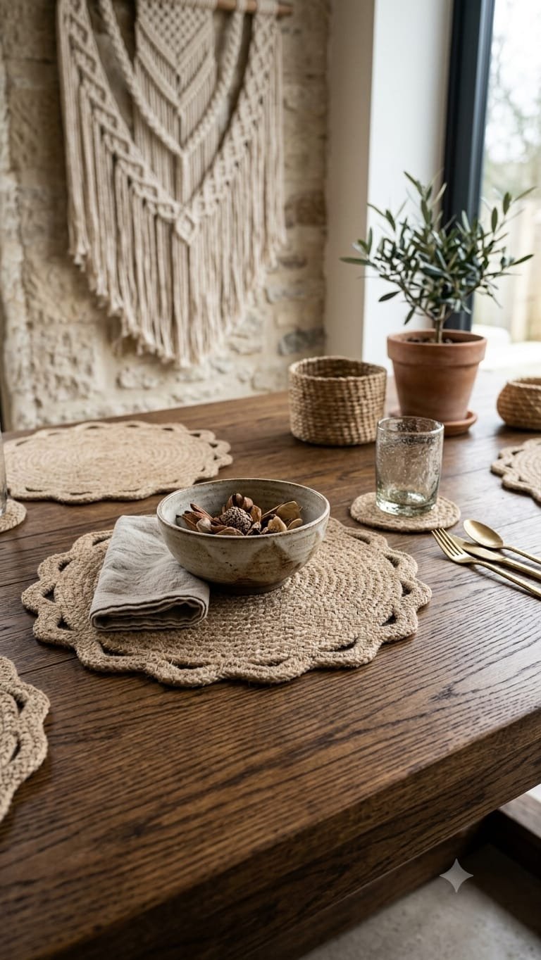 Cotton & Jute Hand Crafted Table Mat
