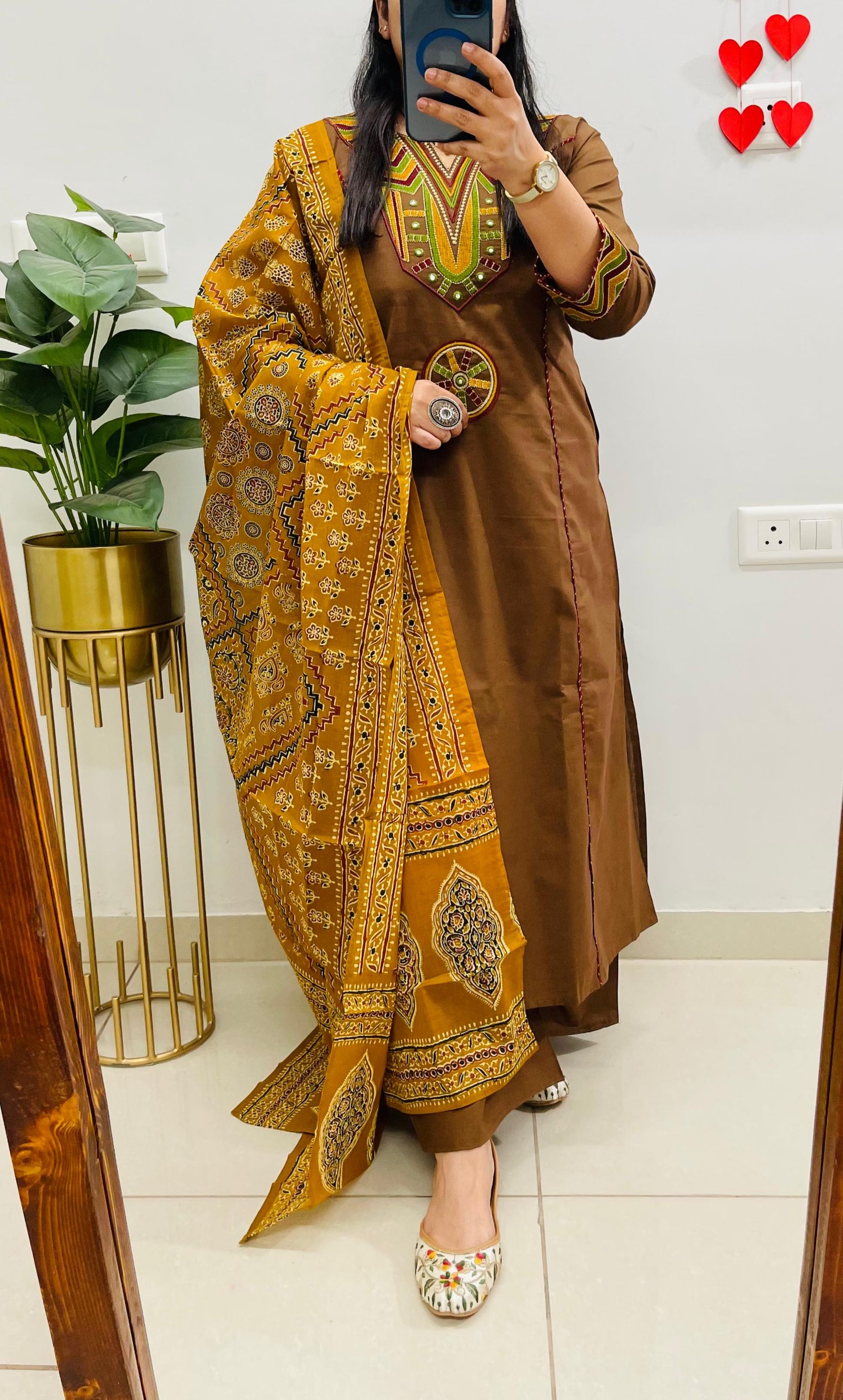 Cotton Embroidered Stitched Suit Set