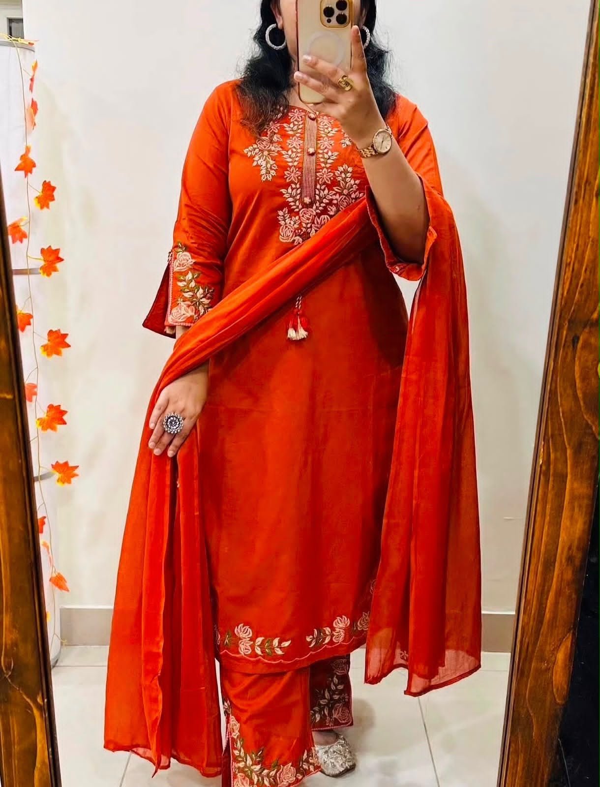 Cotton Embroidered Stitched Suit Set
