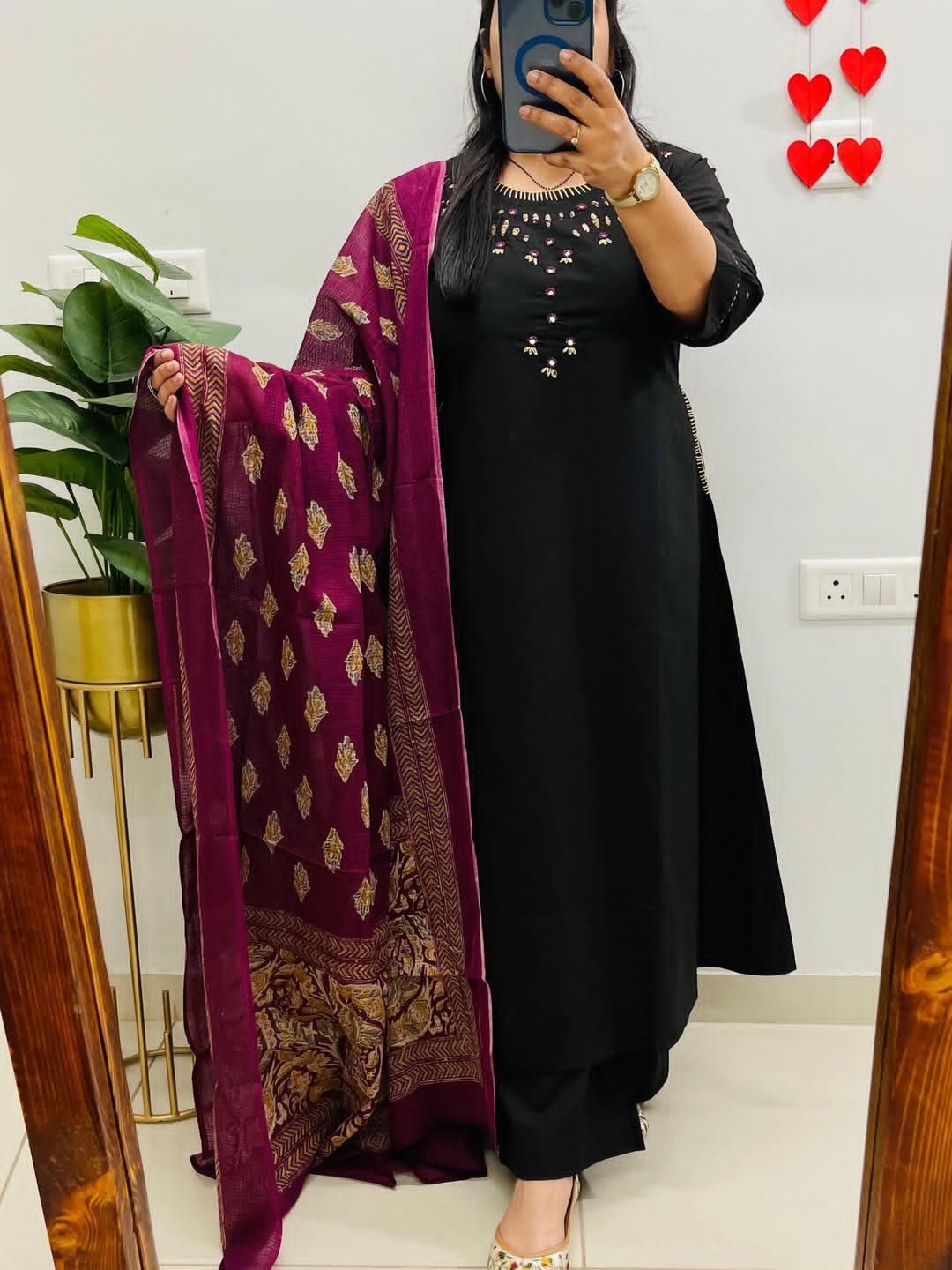 Cotton Embroidered Stitched Suit Set