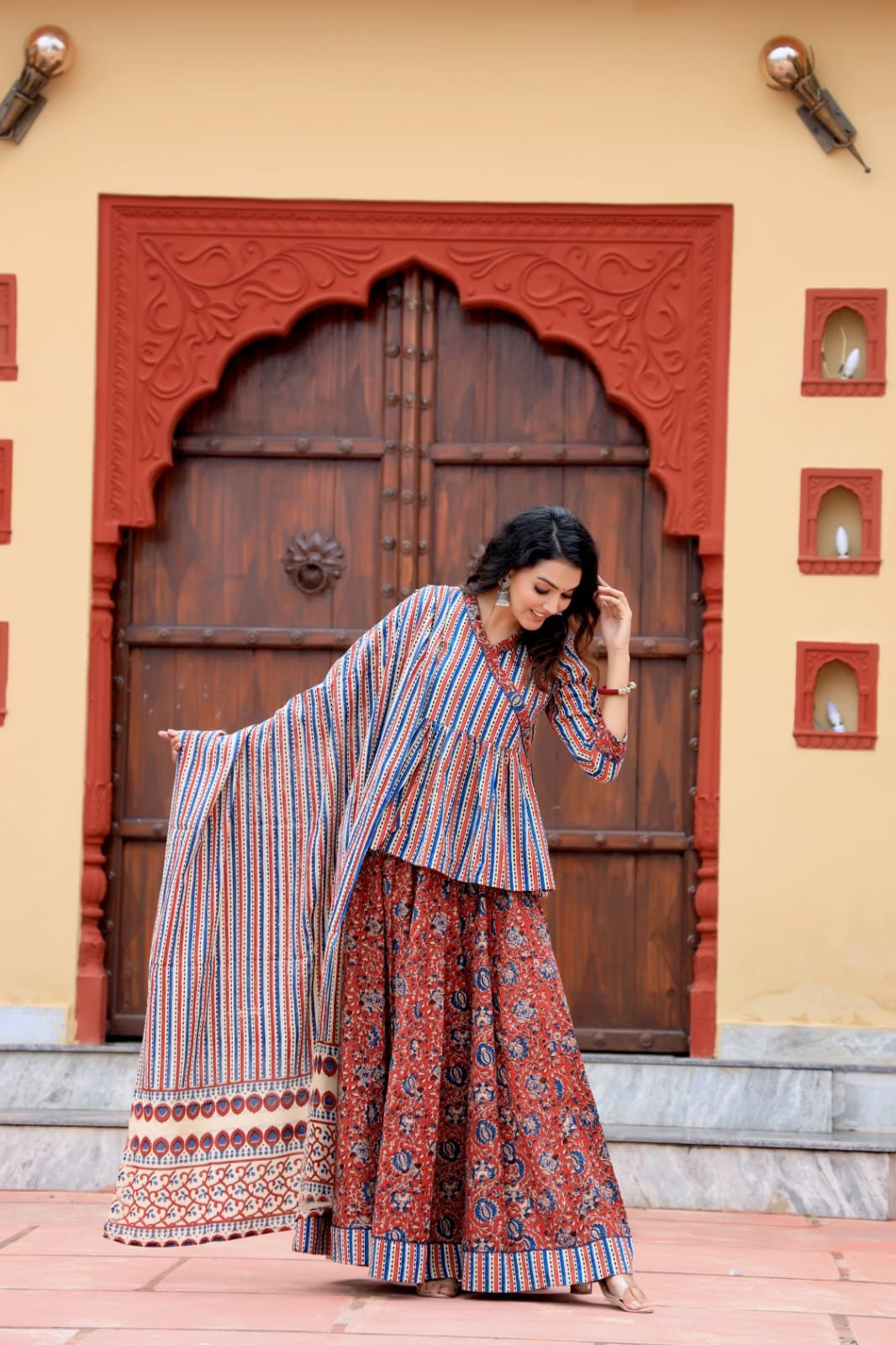Cotton Printed Lehenga Choli Set