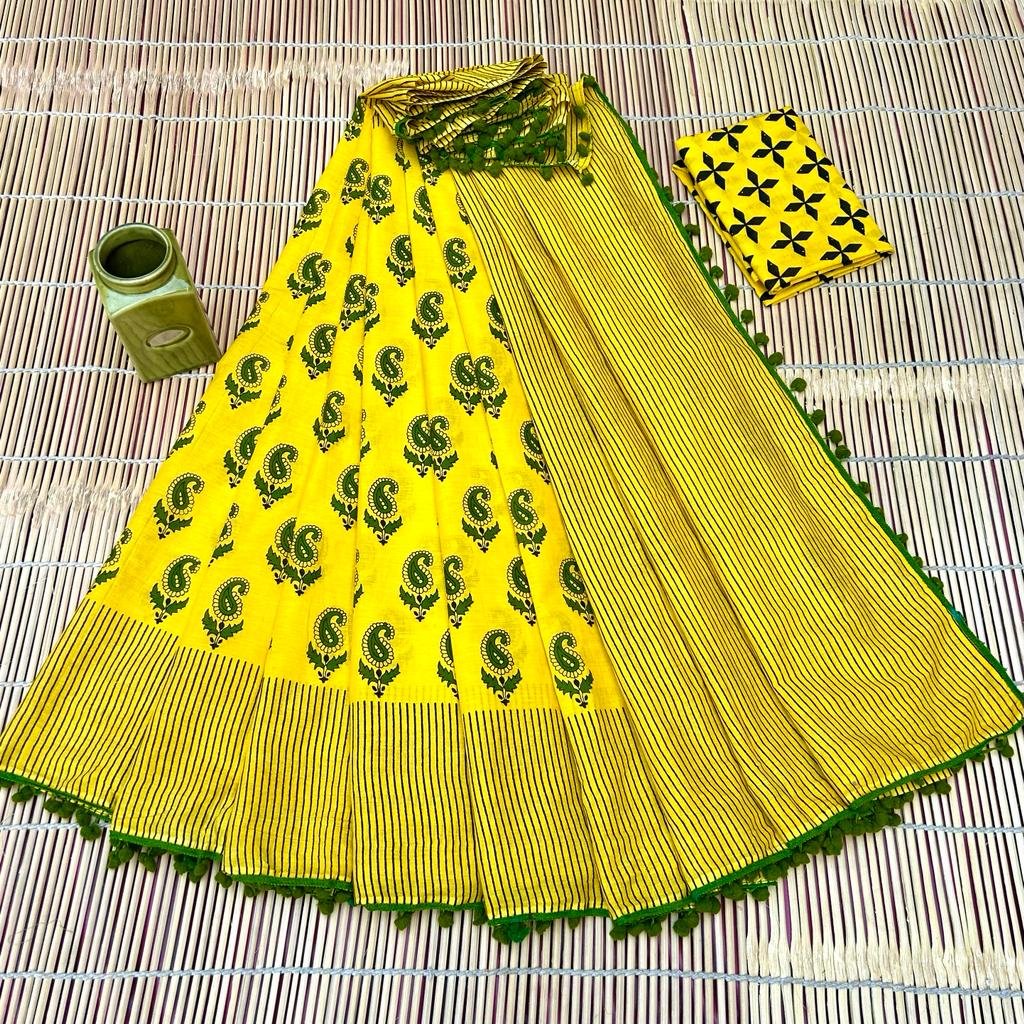Cotton Printed Saree