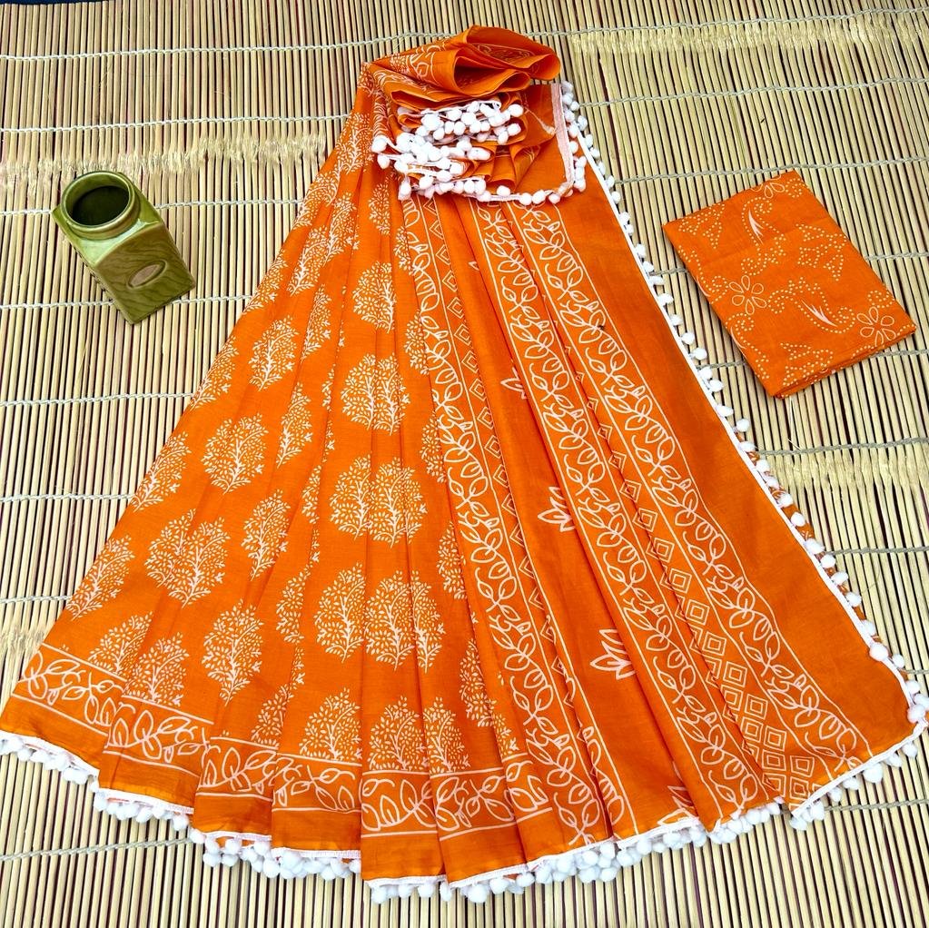 Cotton Printed Saree