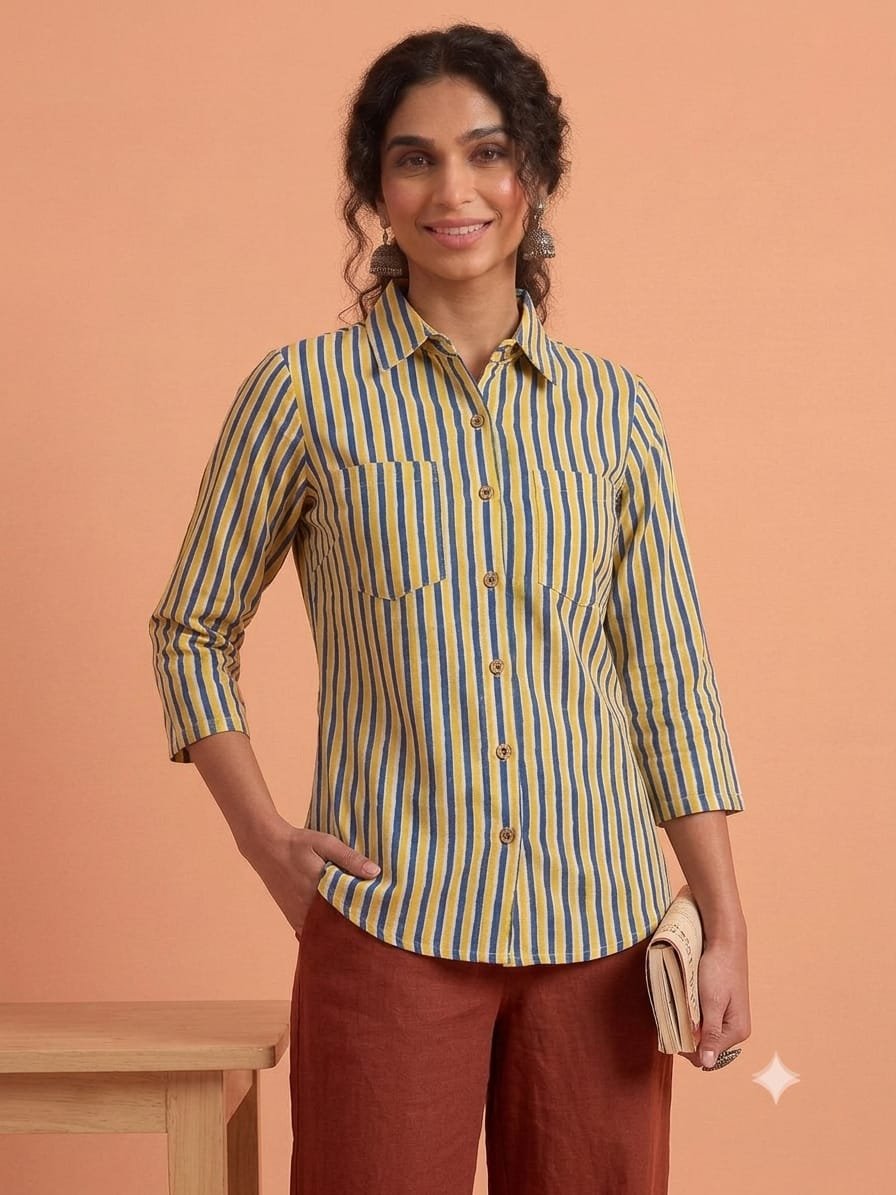 Cotton Printed Ladies Shirt