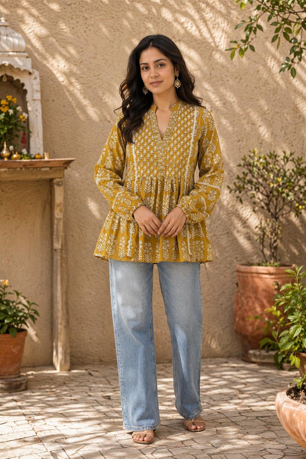 Cotton Printed Designer Top