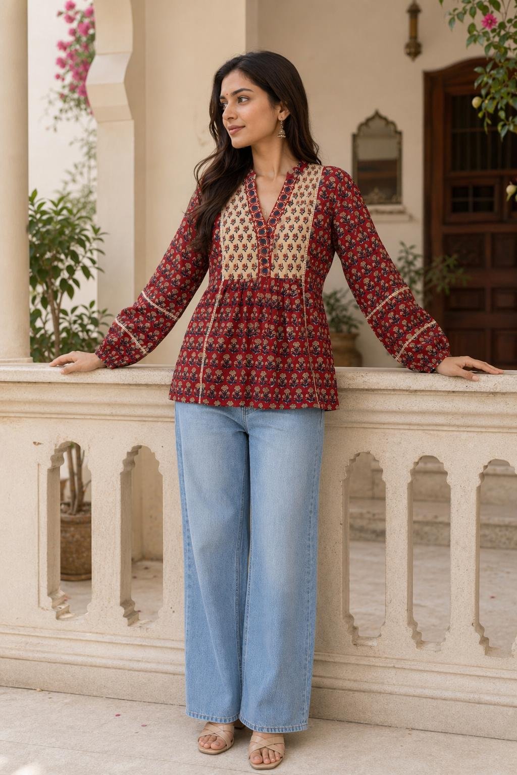 Cotton Printed Designer Top