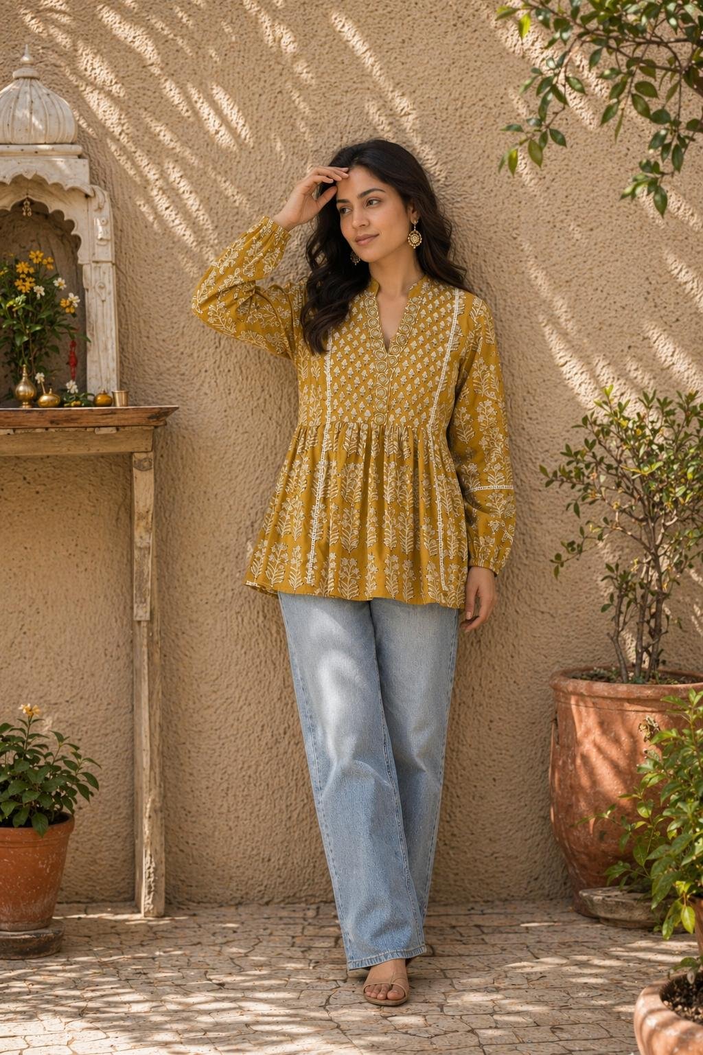 Cotton Printed Designer Top