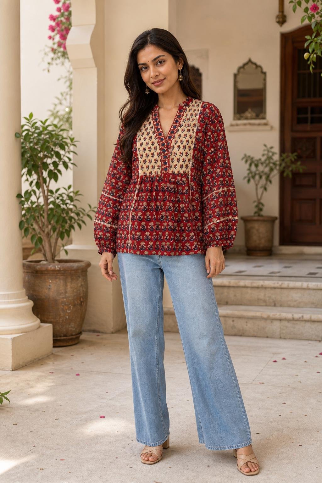 Cotton Printed Designer Top