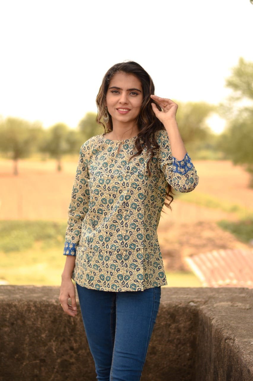 Cotton Printed Short Top
