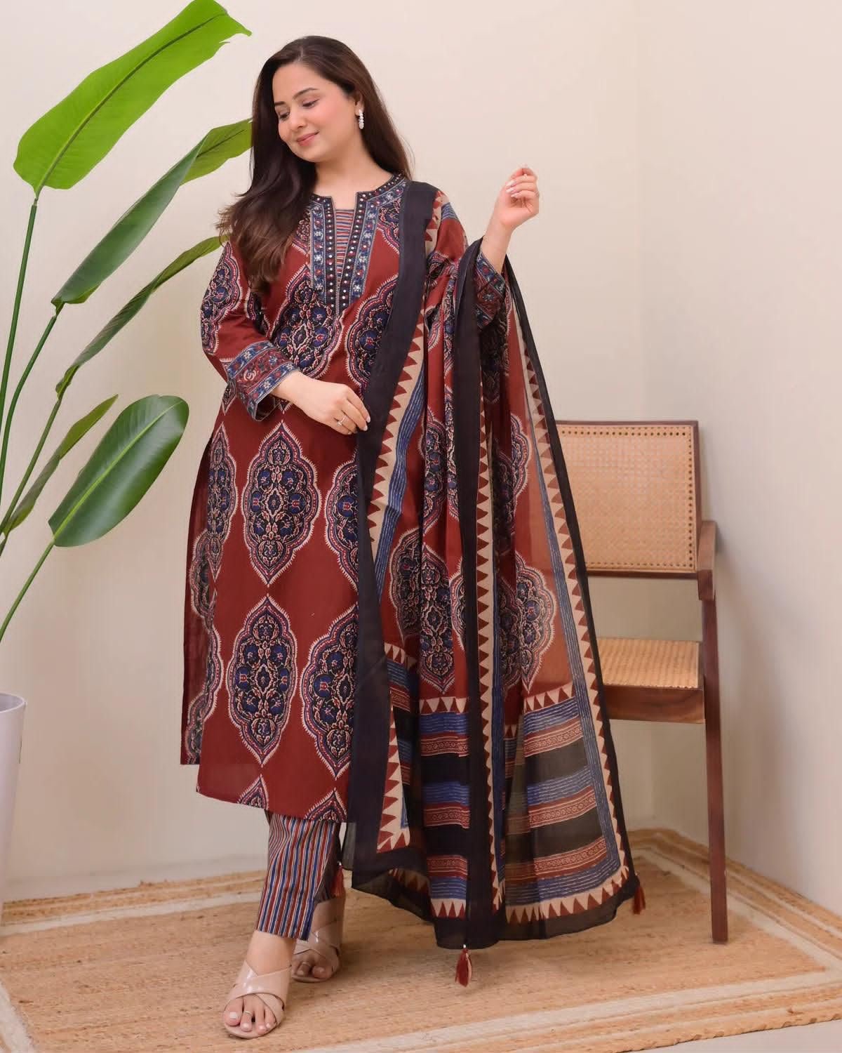 Cotton Printed Stitched Suit Set