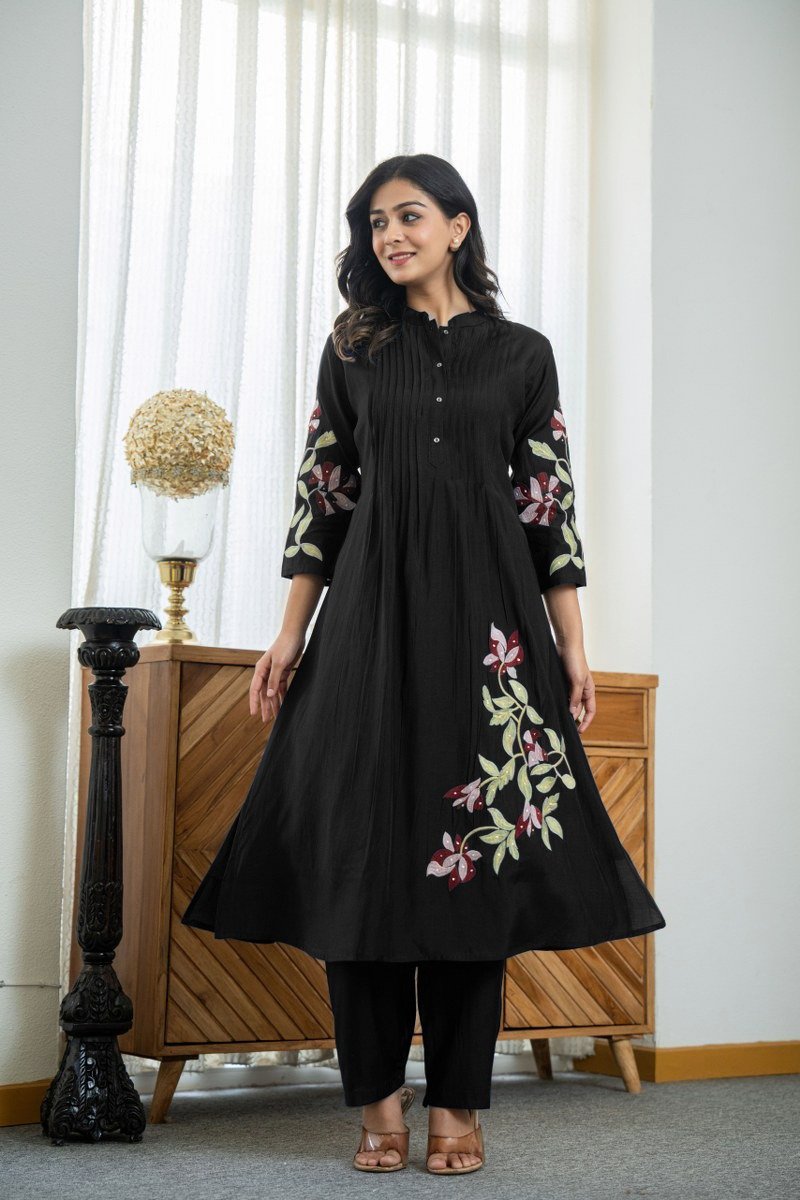 Cotton Embroidered Cord Set