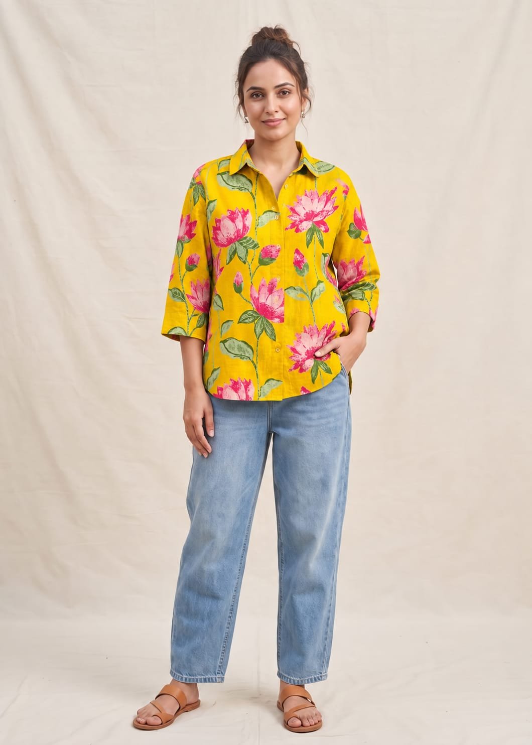 Cotton Printed Ladies Shirt