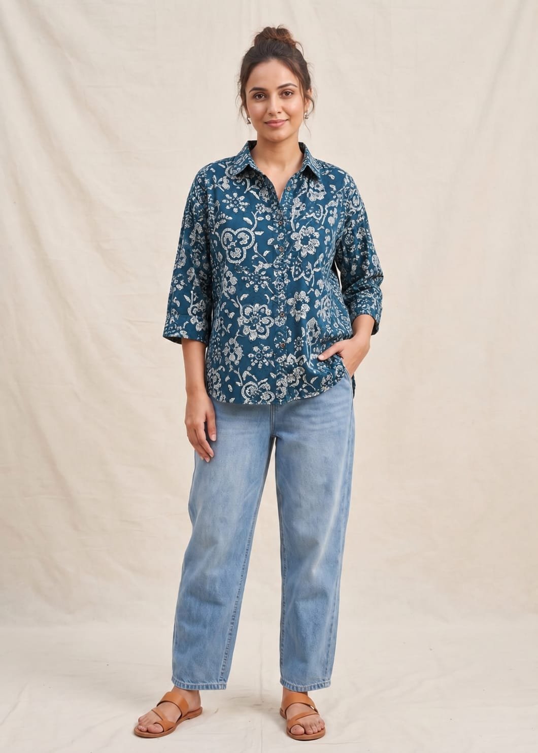 Cotton Printed Ladies Shirt