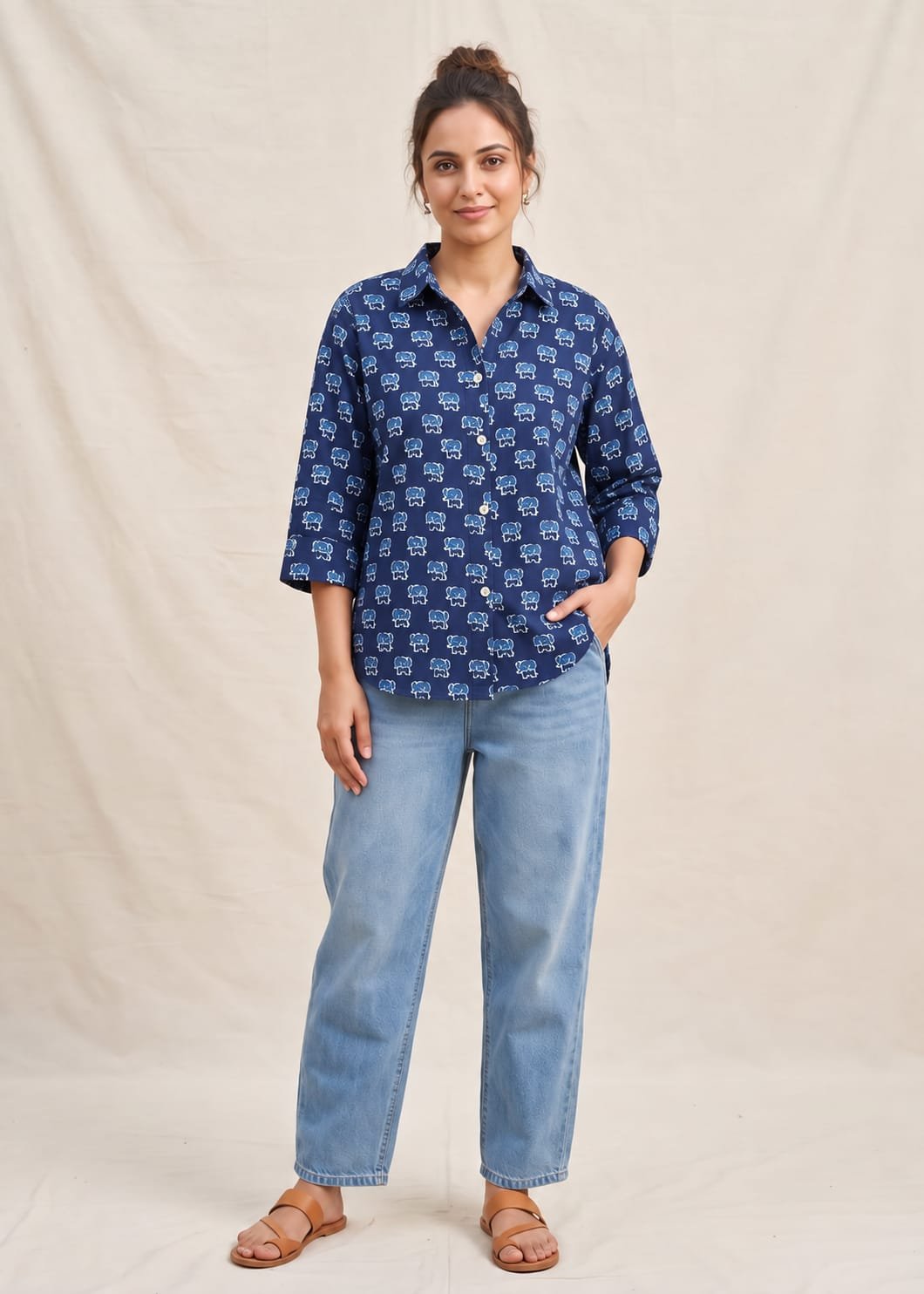 Cotton Printed Ladies Shirt