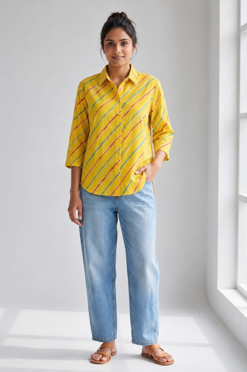Cotton Printed Ladies Shirt