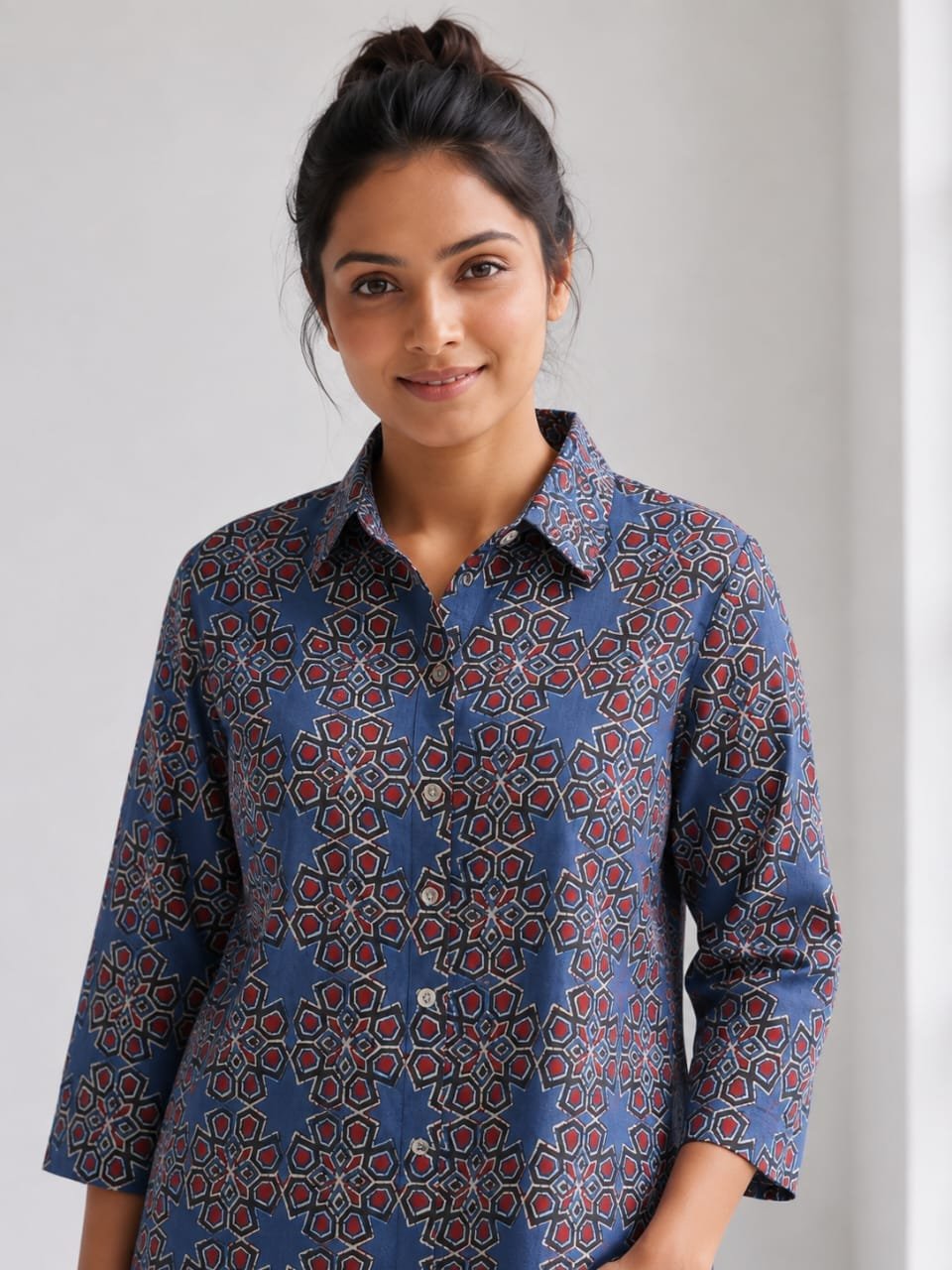 Cotton Printed Ladies Shirt