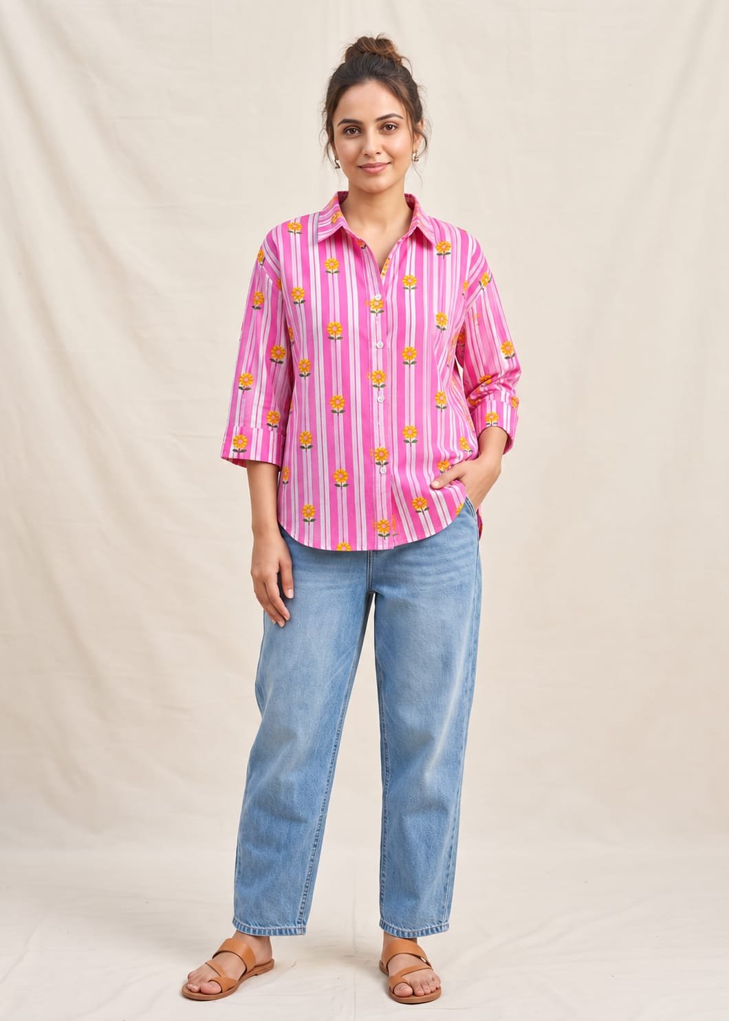 Cotton Printed Ladies Shirt