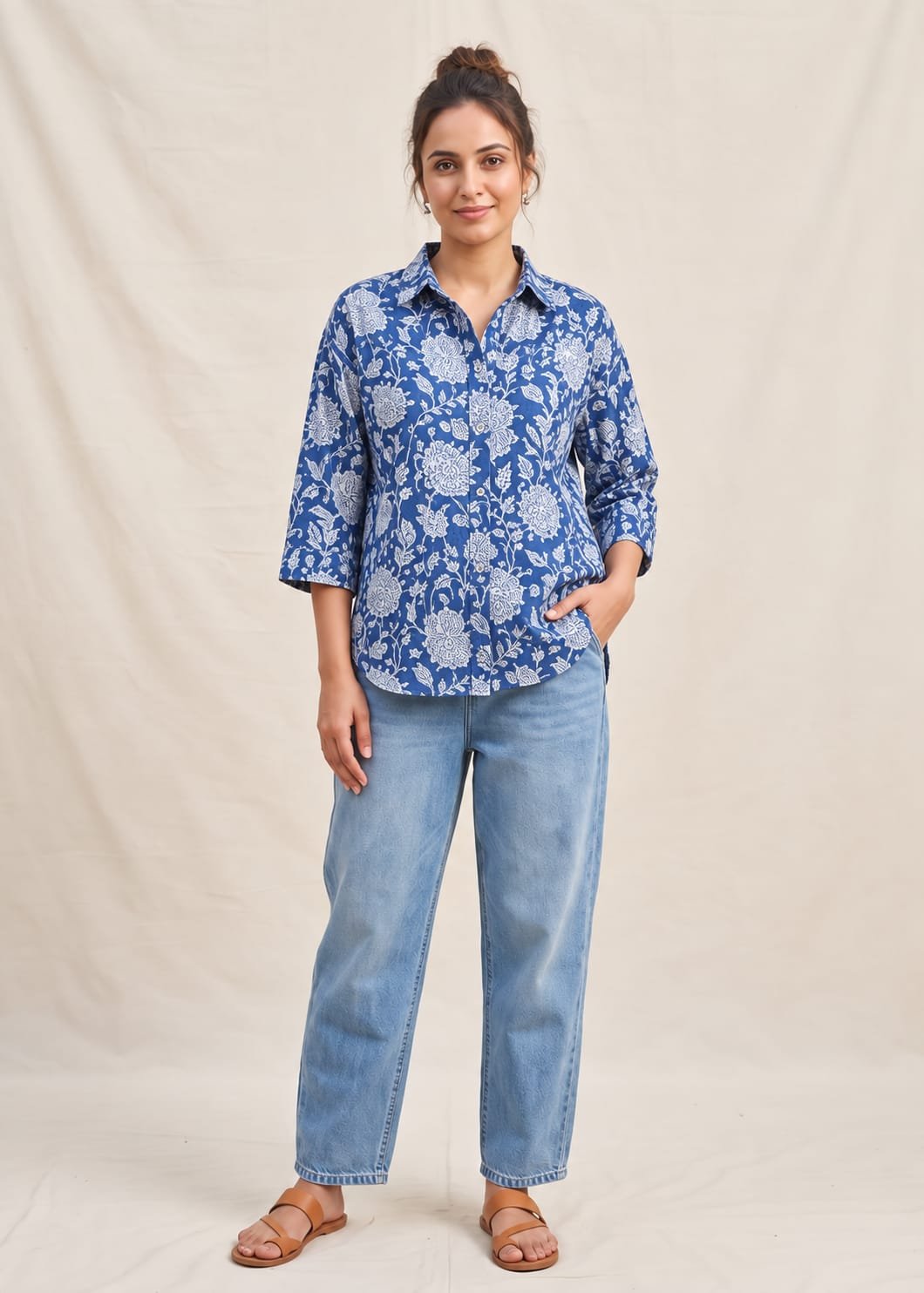 Cotton Printed Ladies Shirt