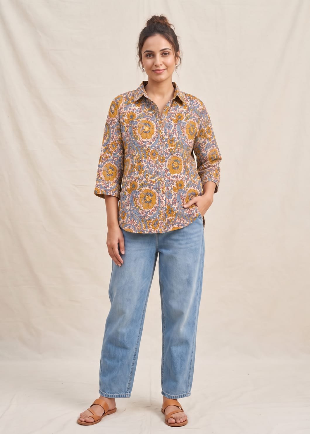 Cotton Printed Ladies Shirt
