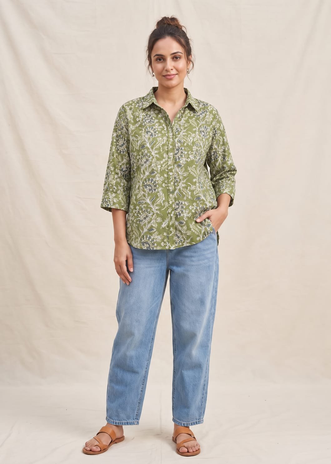 Cotton Printed Ladies Shirt
