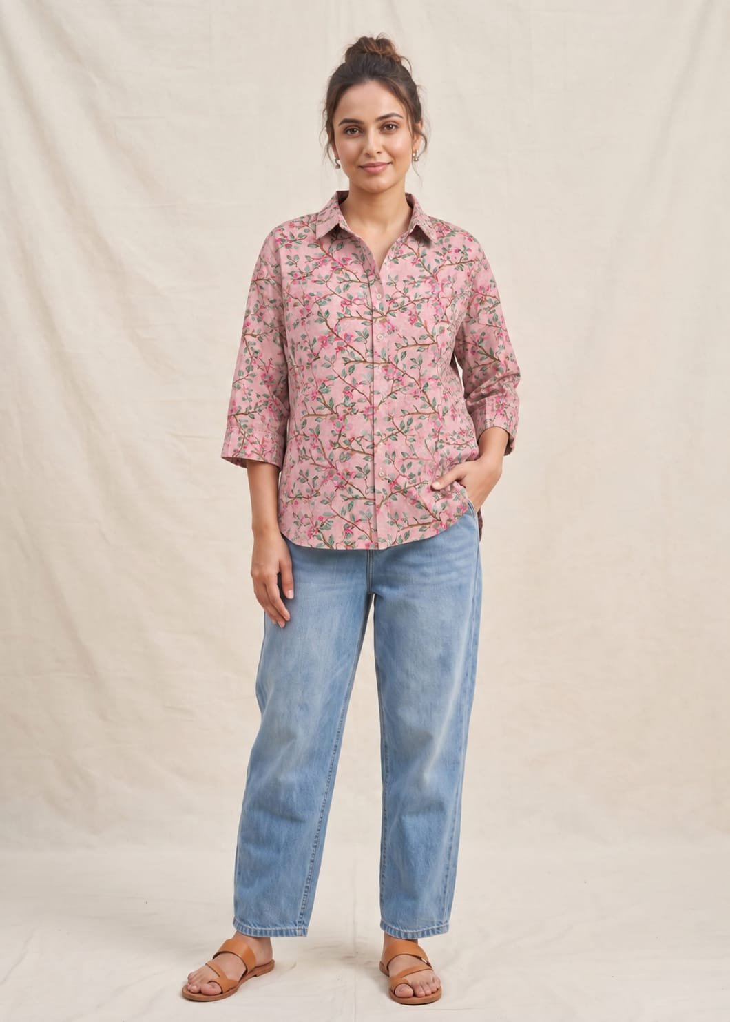 Cotton Printed Ladies Shirt