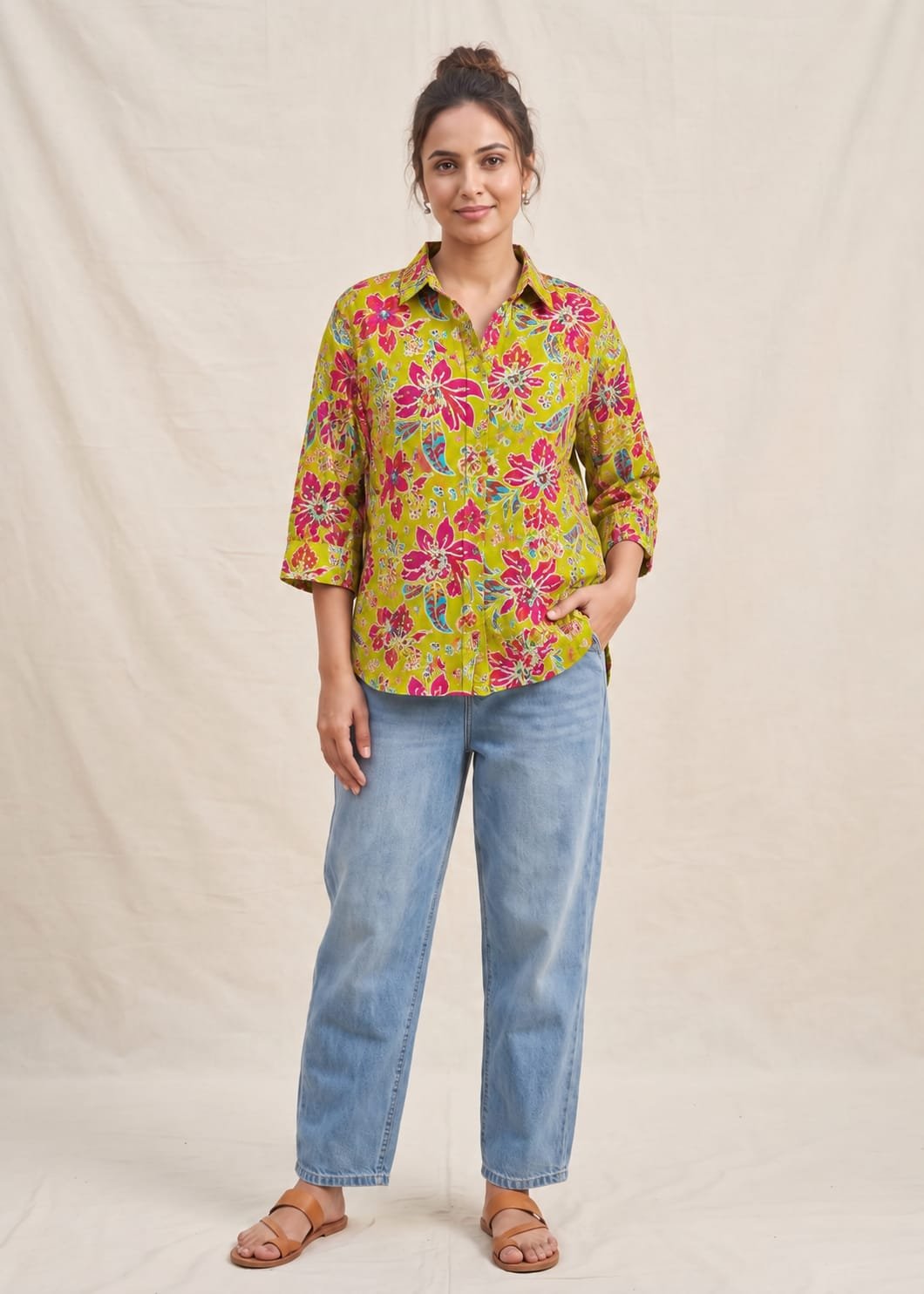 Cotton Printed Ladies Shirt