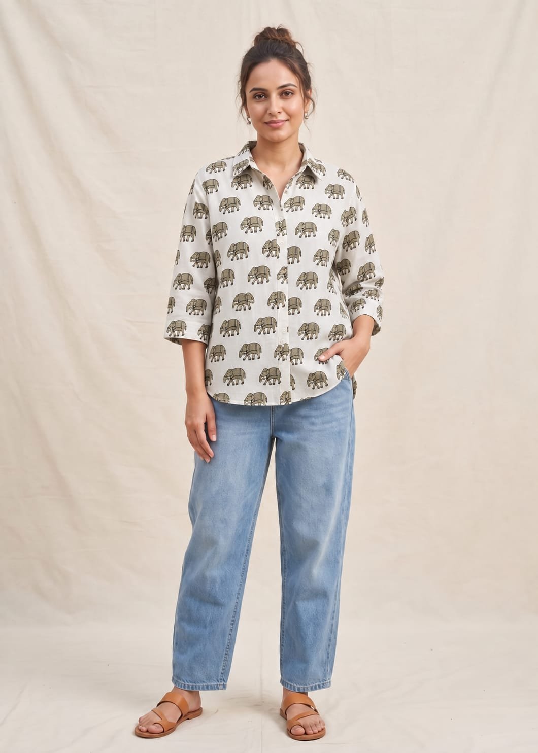 Cotton Printed Ladies Shirt