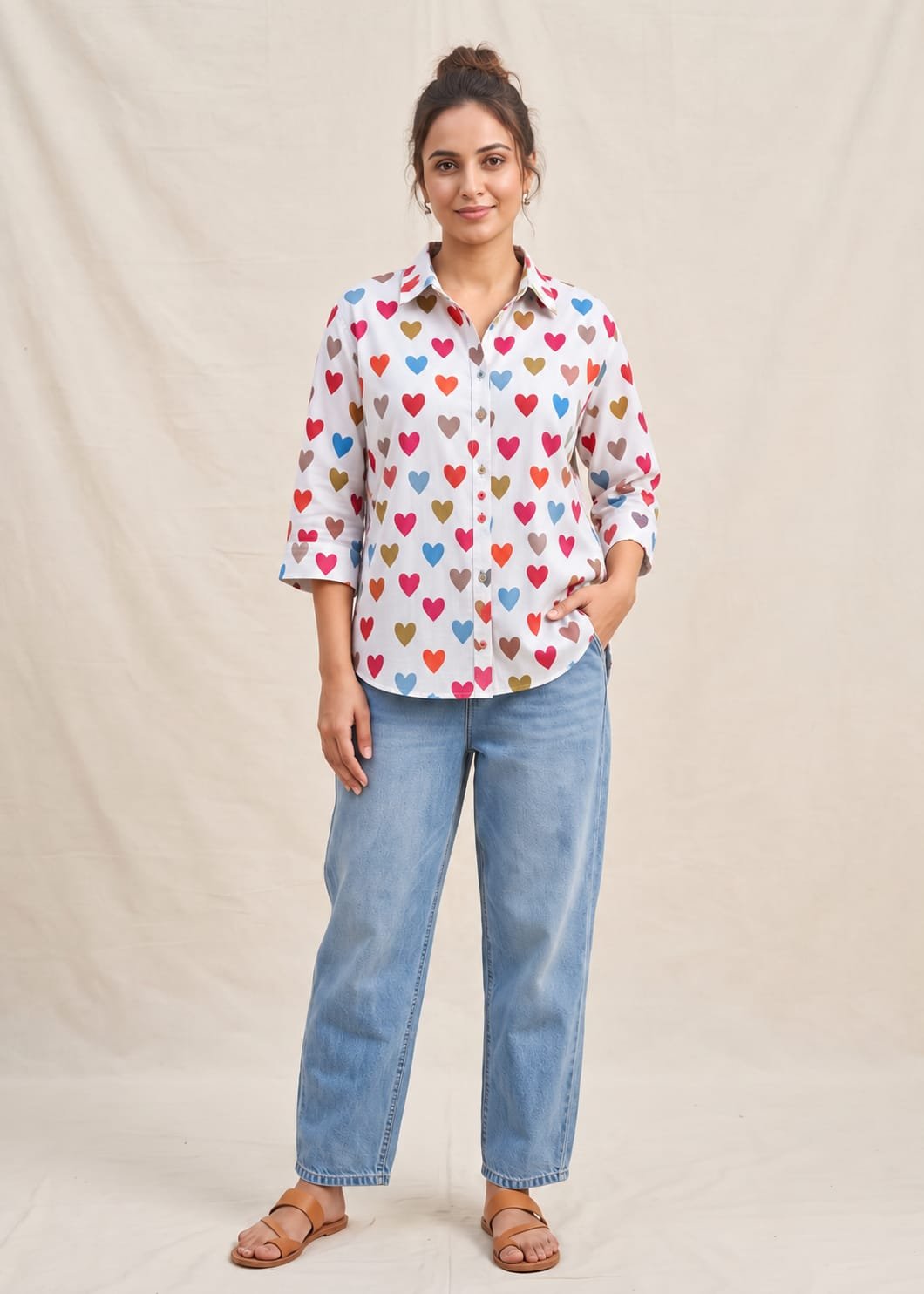 Cotton Printed Ladies Shirt