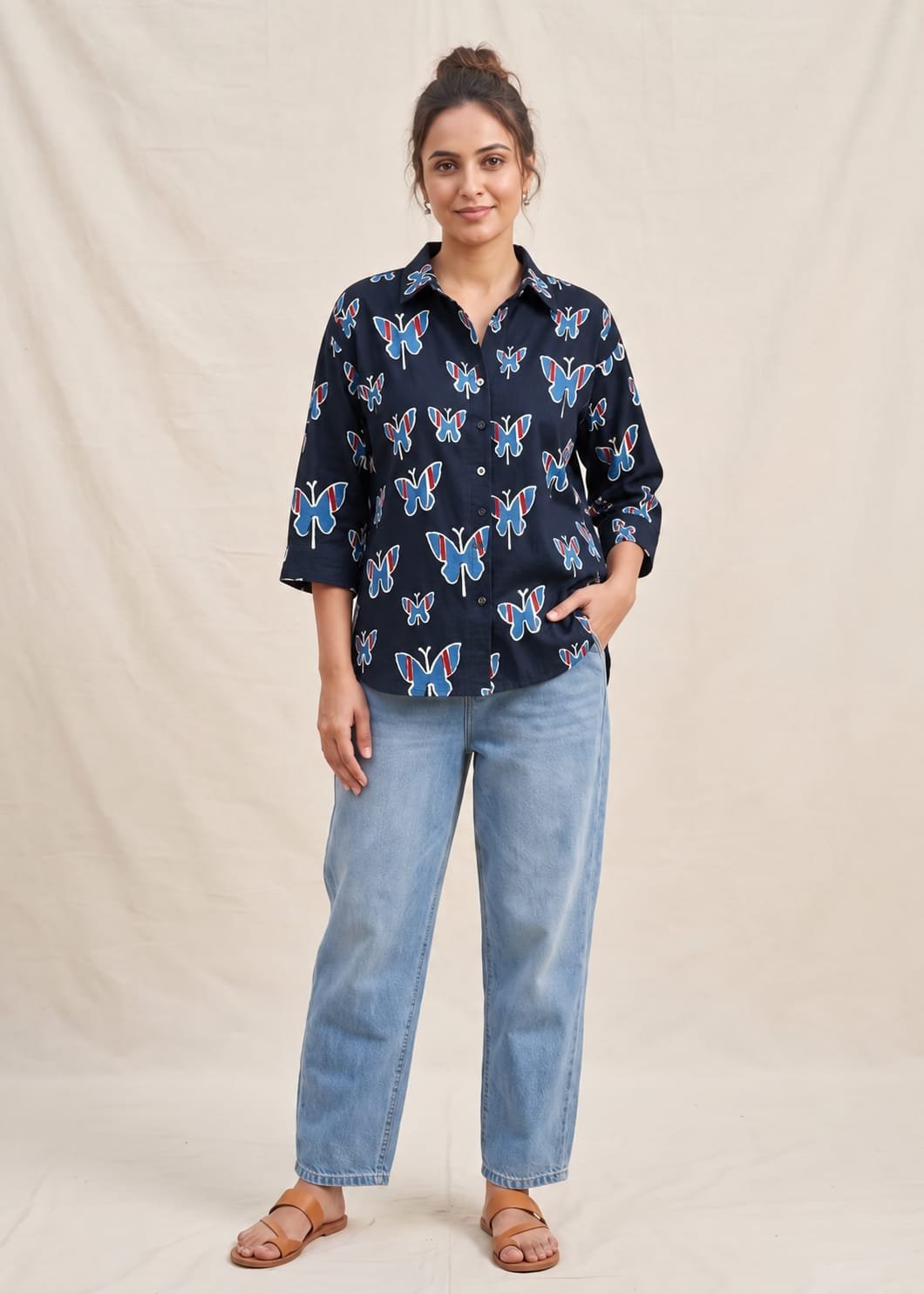 Cotton Printed Ladies Shirt