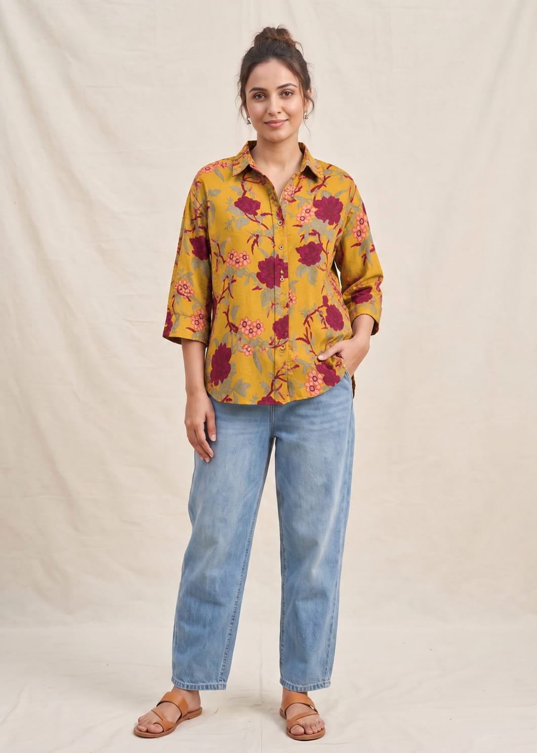 Cotton Printed Ladies Shirt