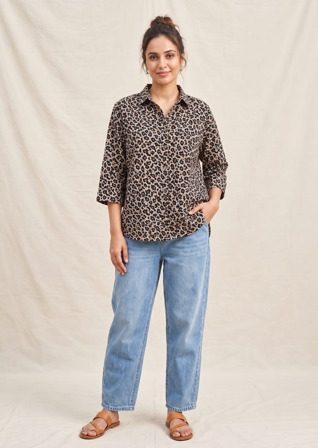 Cotton Printed Ladies Shirt