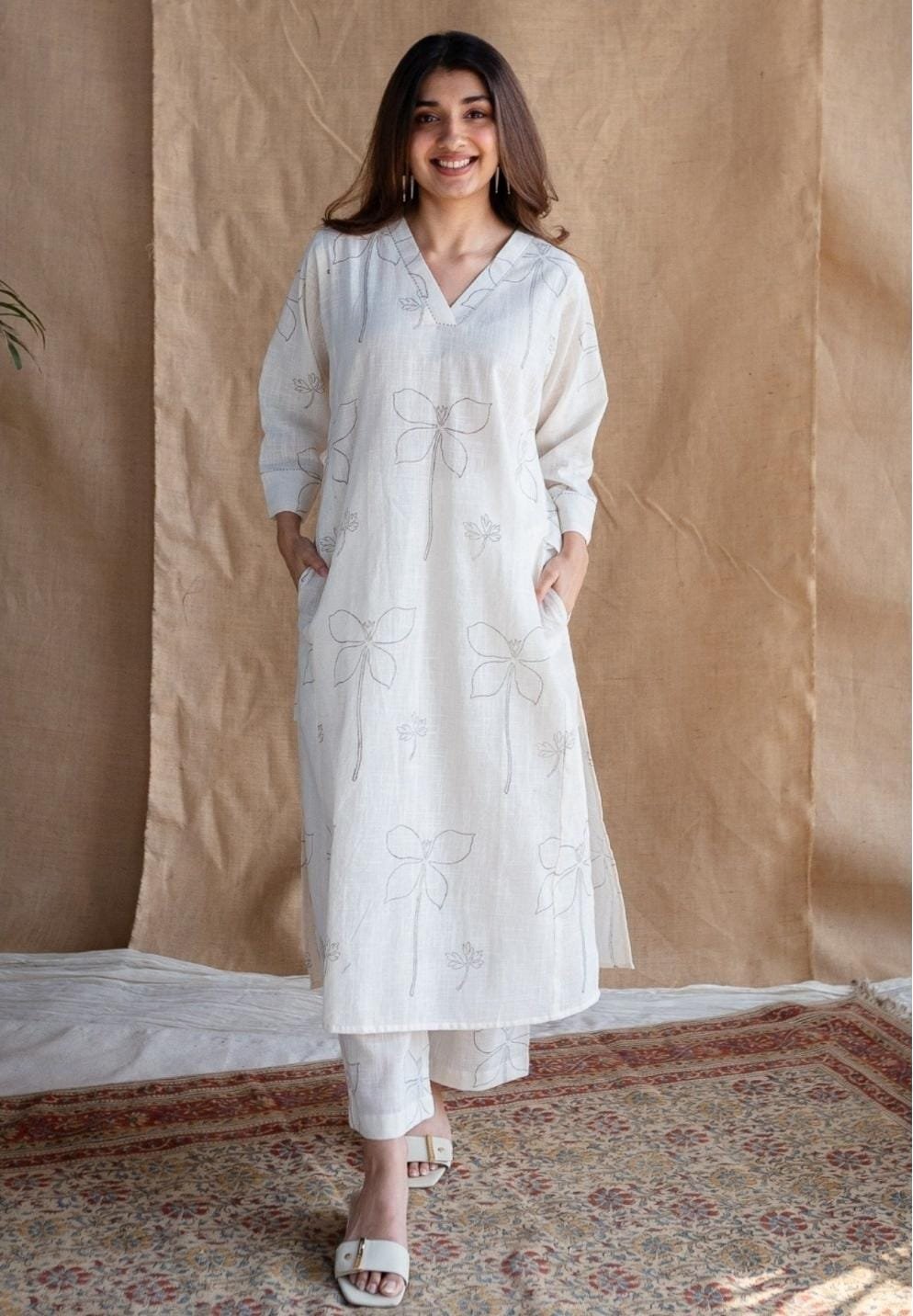 Cotton Printed Cord Set