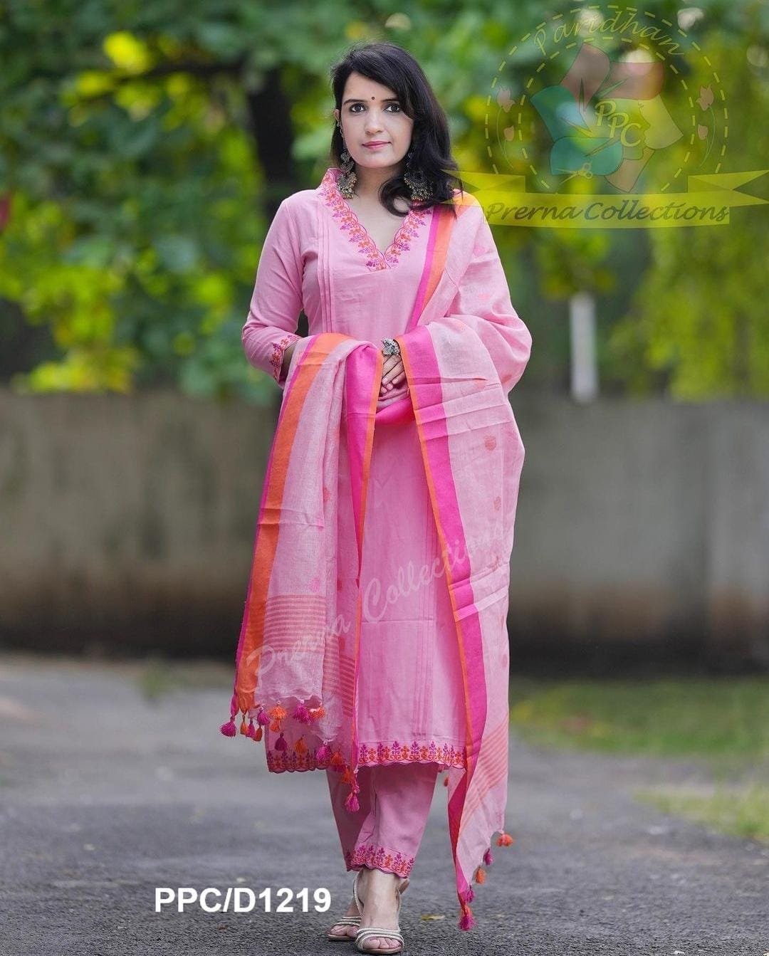 Cotton Printed Embroidered Stitched Suit Set