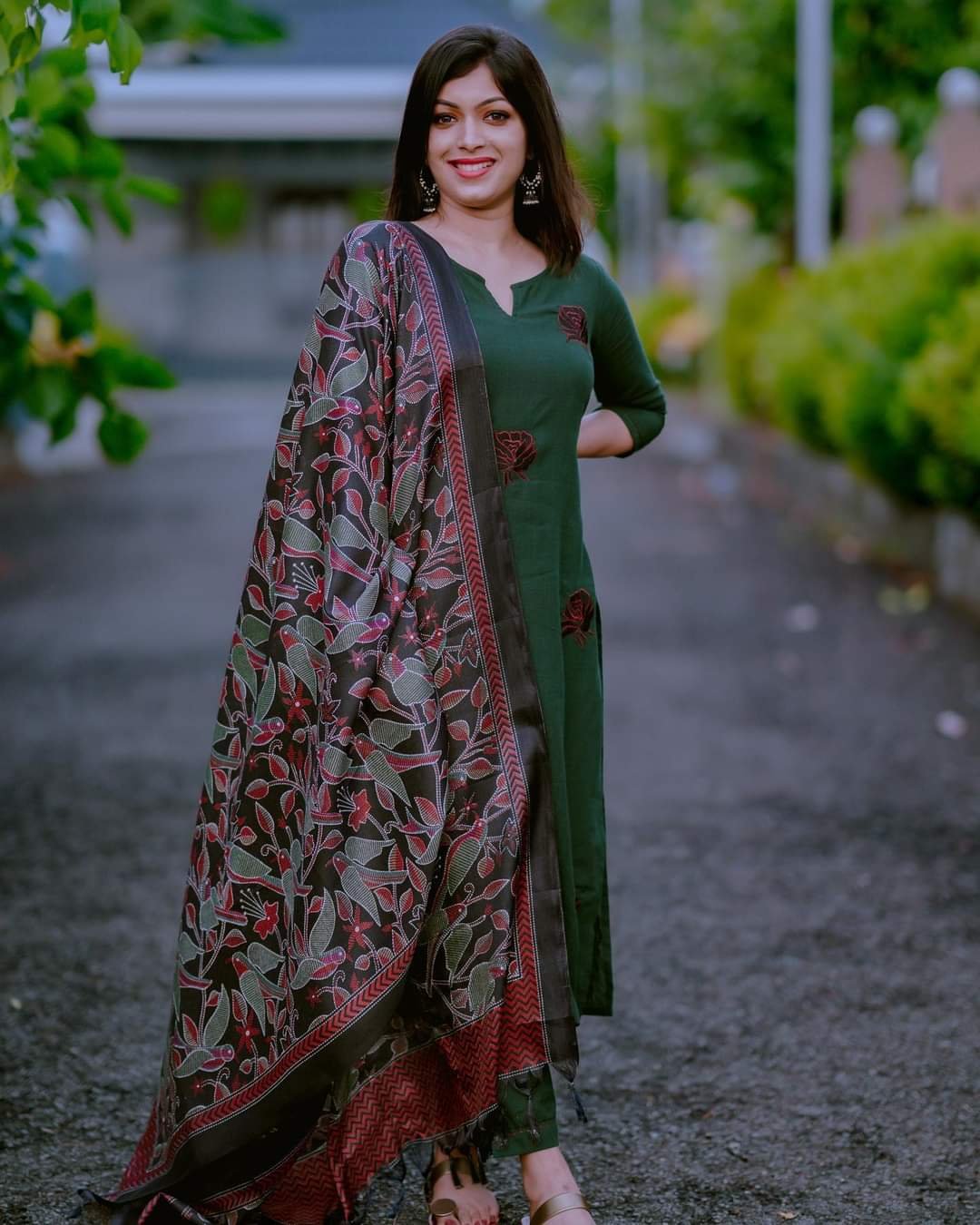 Cotton Khadi Embroidered Stitched Suit Set