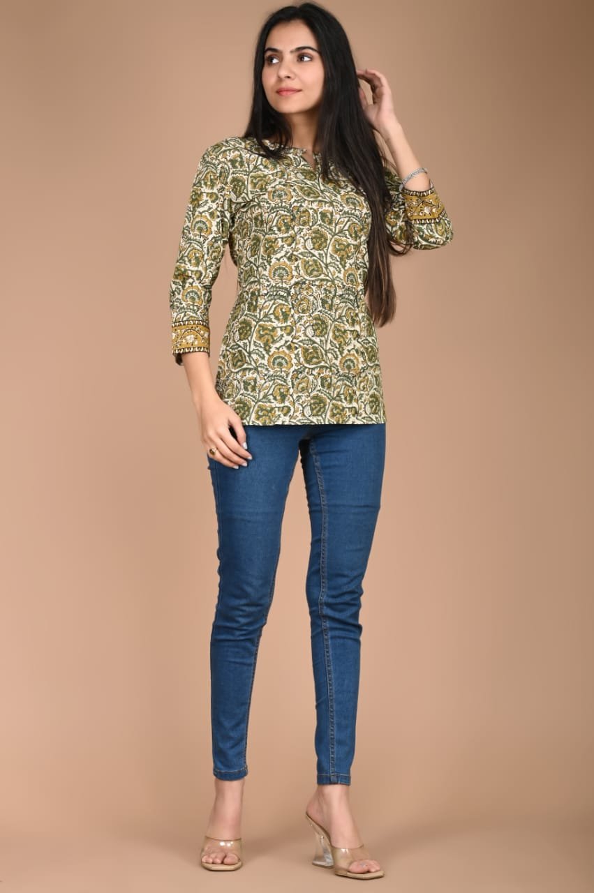 Cotton Printed Short Top