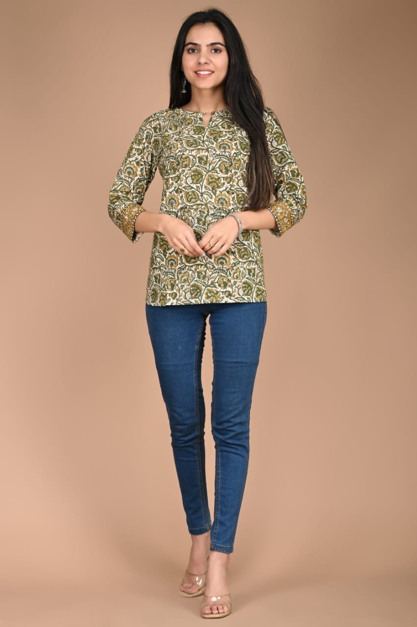 Cotton Printed Short Top