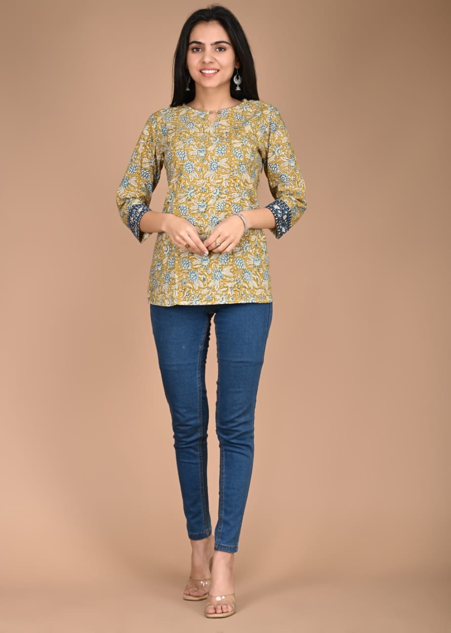Cotton Printed Short Top