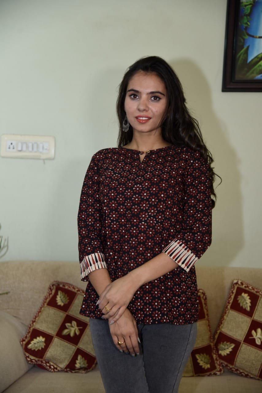 Cotton Printed Short Top