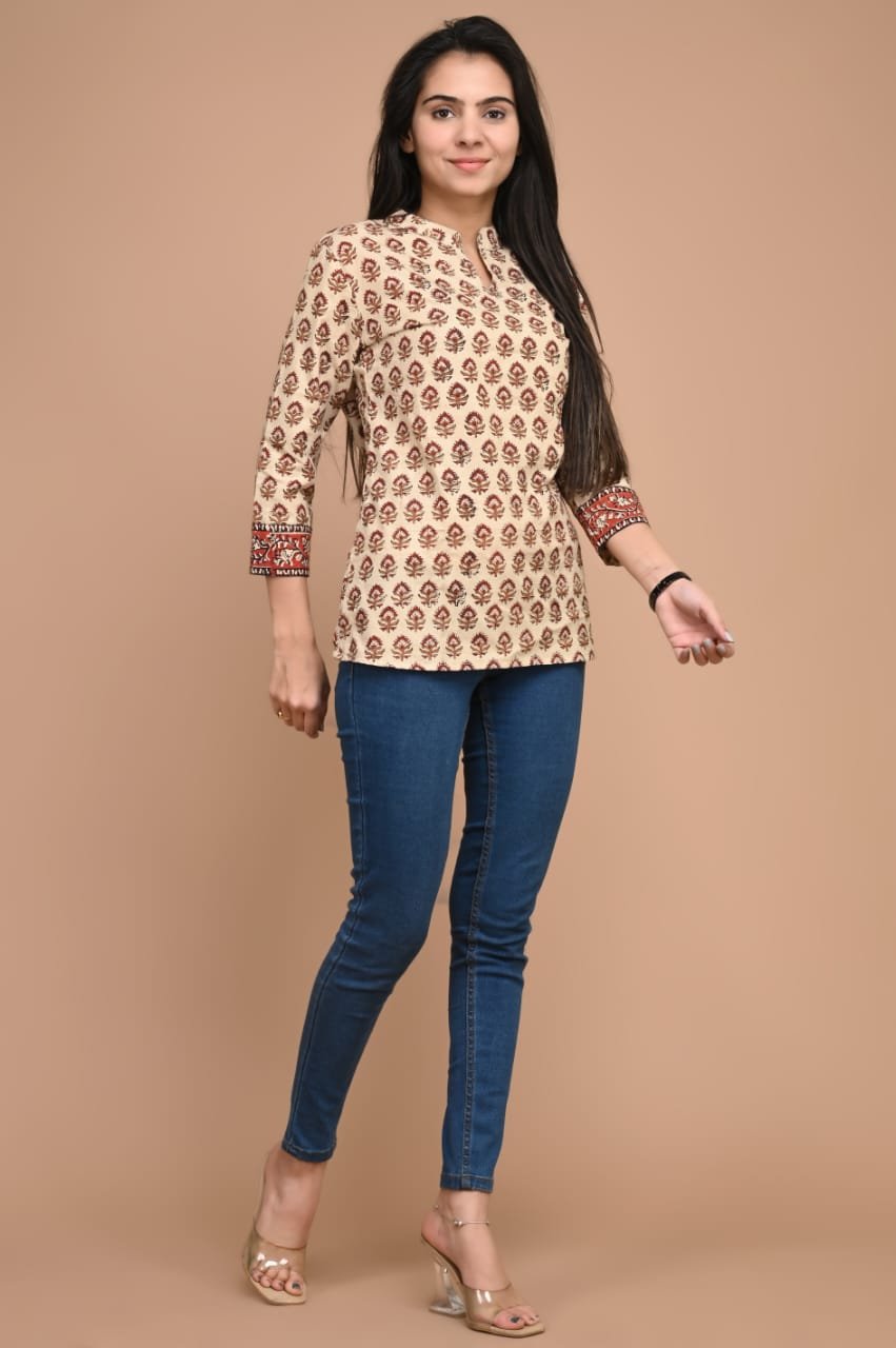 Cotton Printed Short Top
