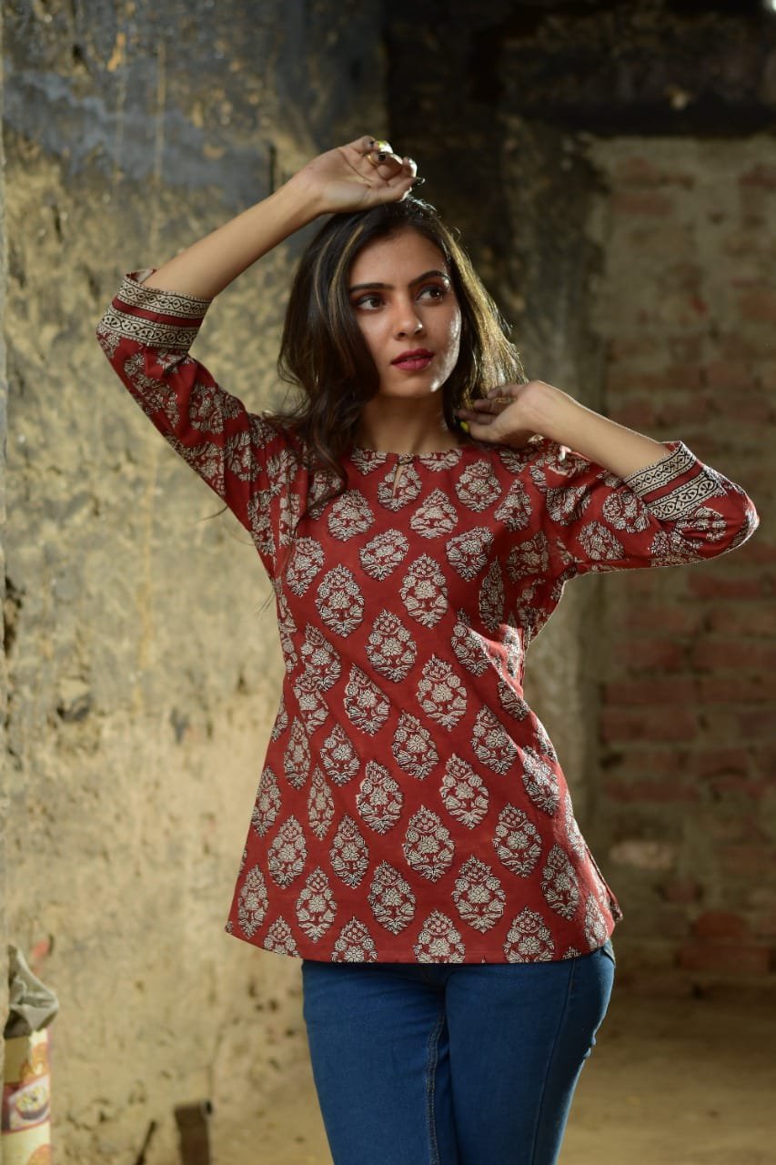 Cotton Printed Short Top