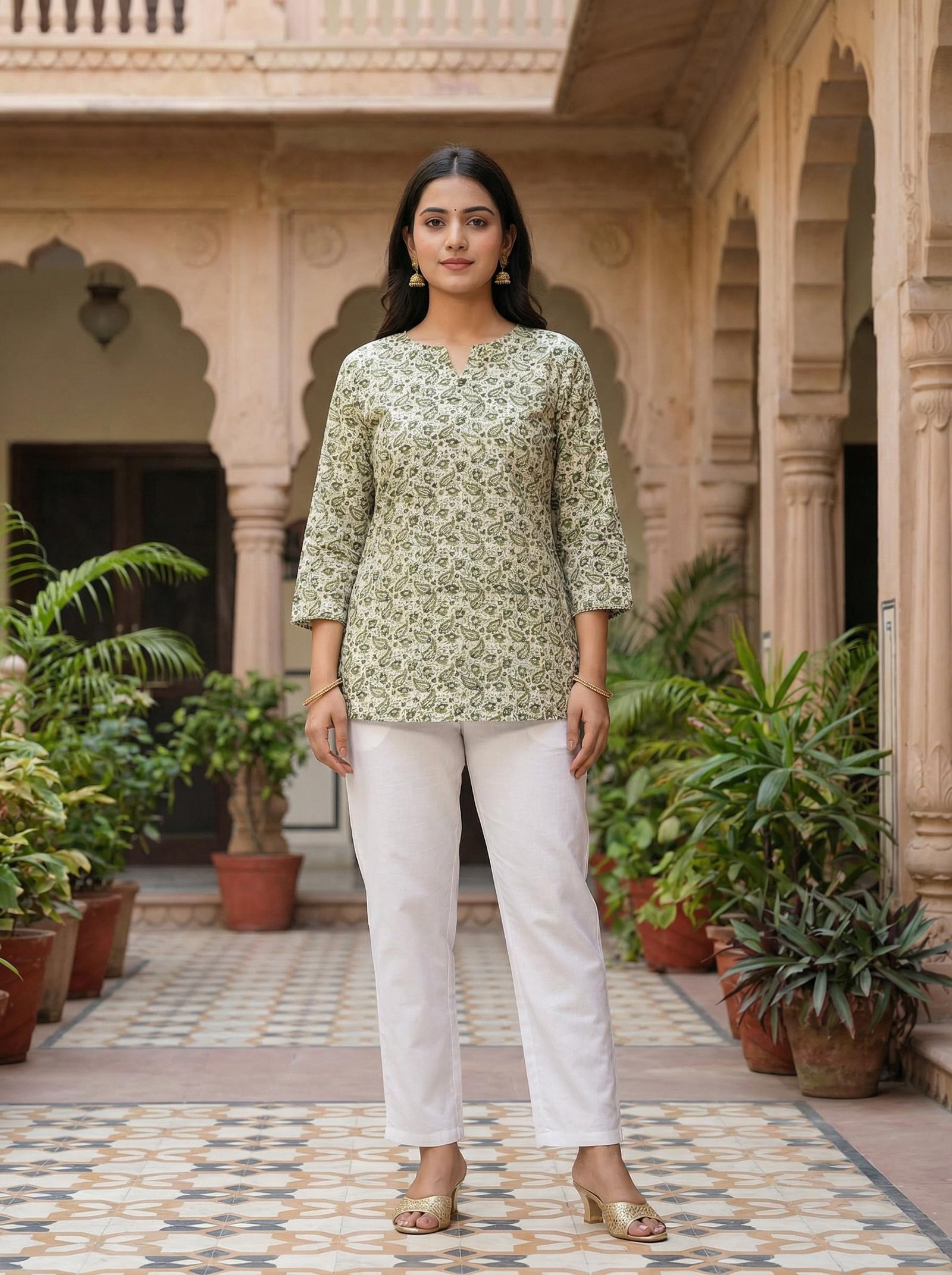 Cotton Printed Short Top
